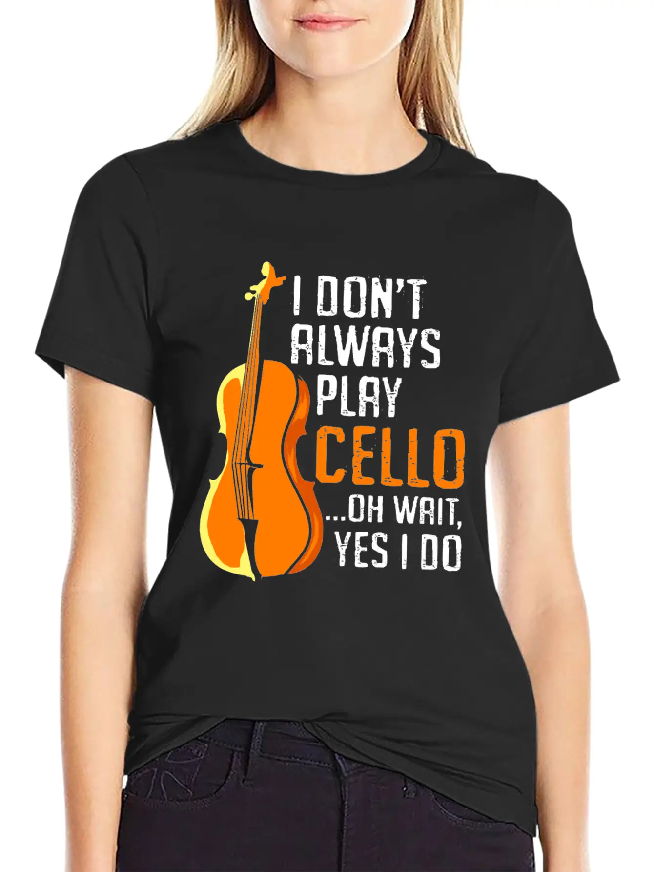 Cello Double Bass Music Teacher Symphony Violin Basic Graphic T-Shirt ¨C Daily Comfort In Soft Cotton