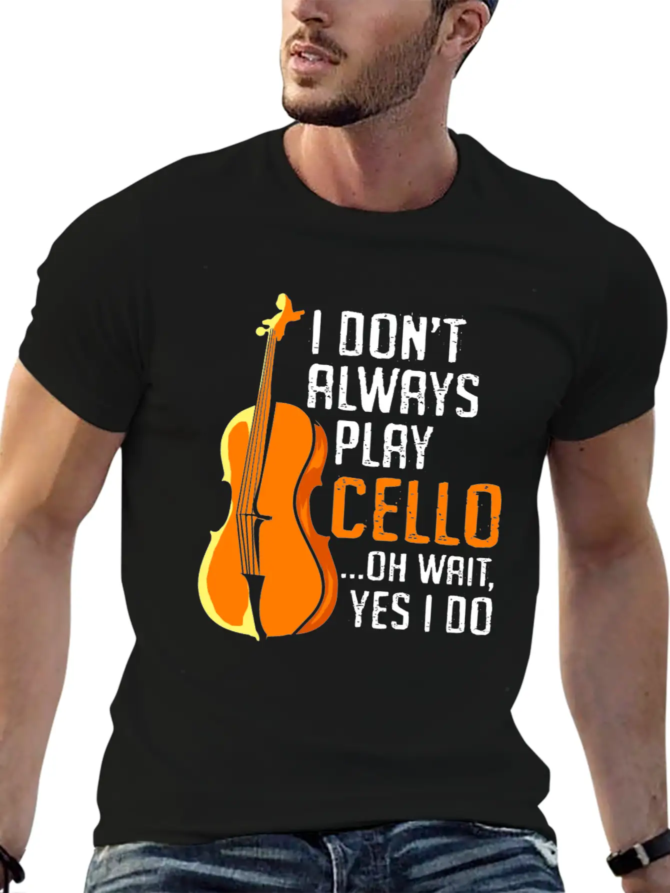 Cello Double Bass Music Teacher Symphony Violin Basic Graphic T-Shirt ¨C Daily Comfort In Soft Cotton