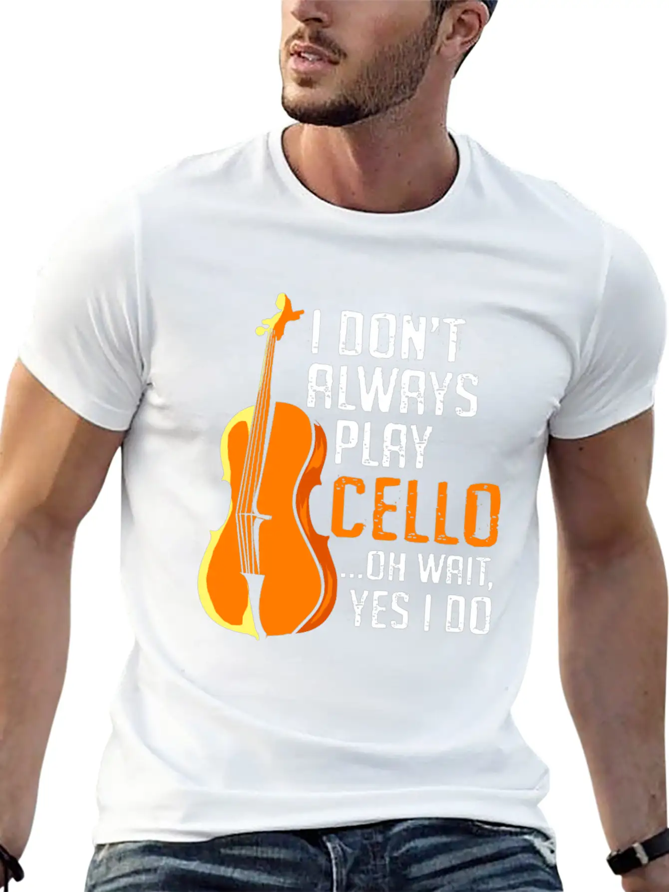 Cello Double Bass Music Teacher Symphony Violin Basic Graphic T-Shirt ¨C Daily Comfort In Soft Cotton