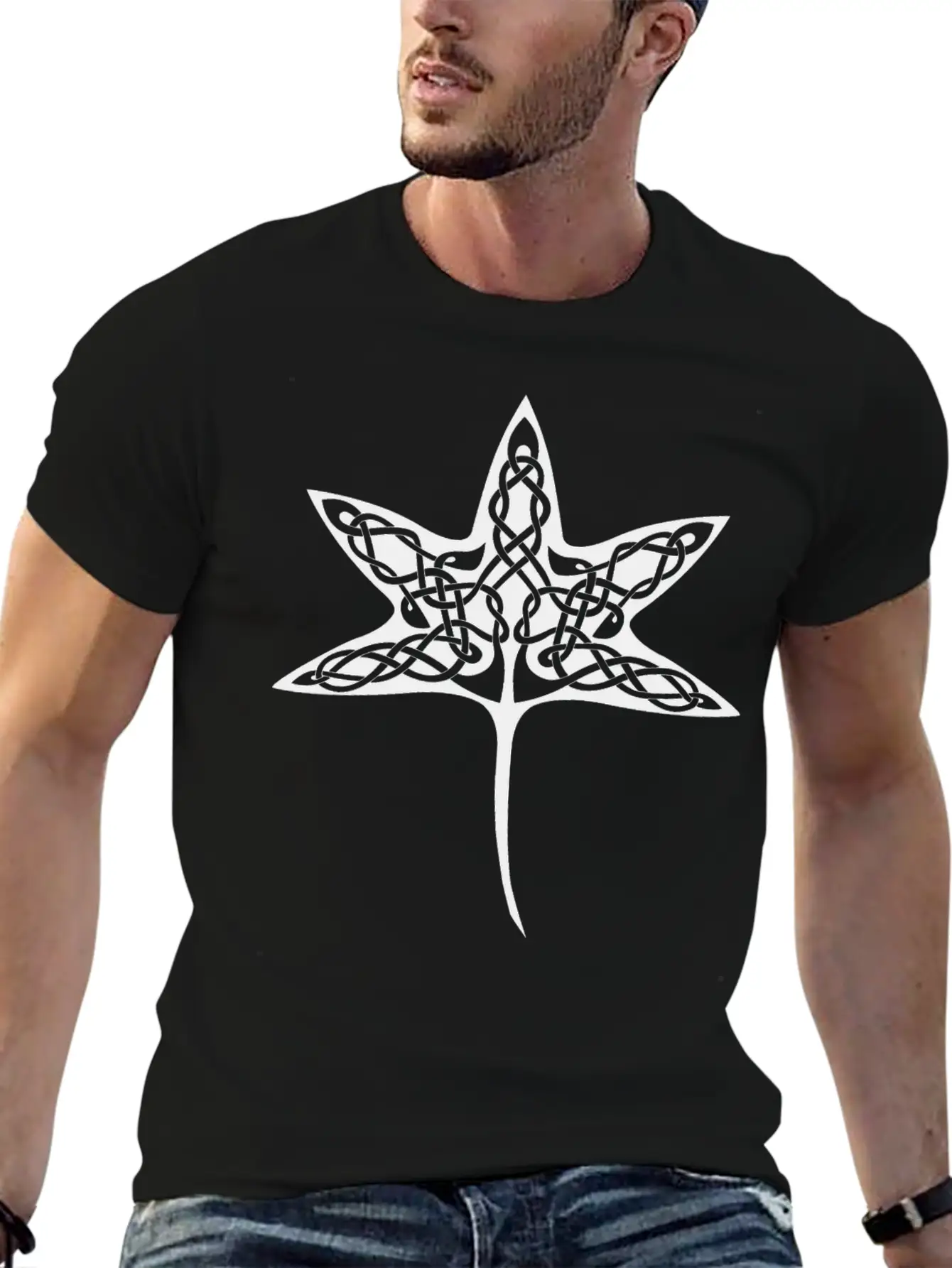 Celtic Tree Leaf Basic Graphic T-Shirt ¨C Daily Comfort In Soft Cotton