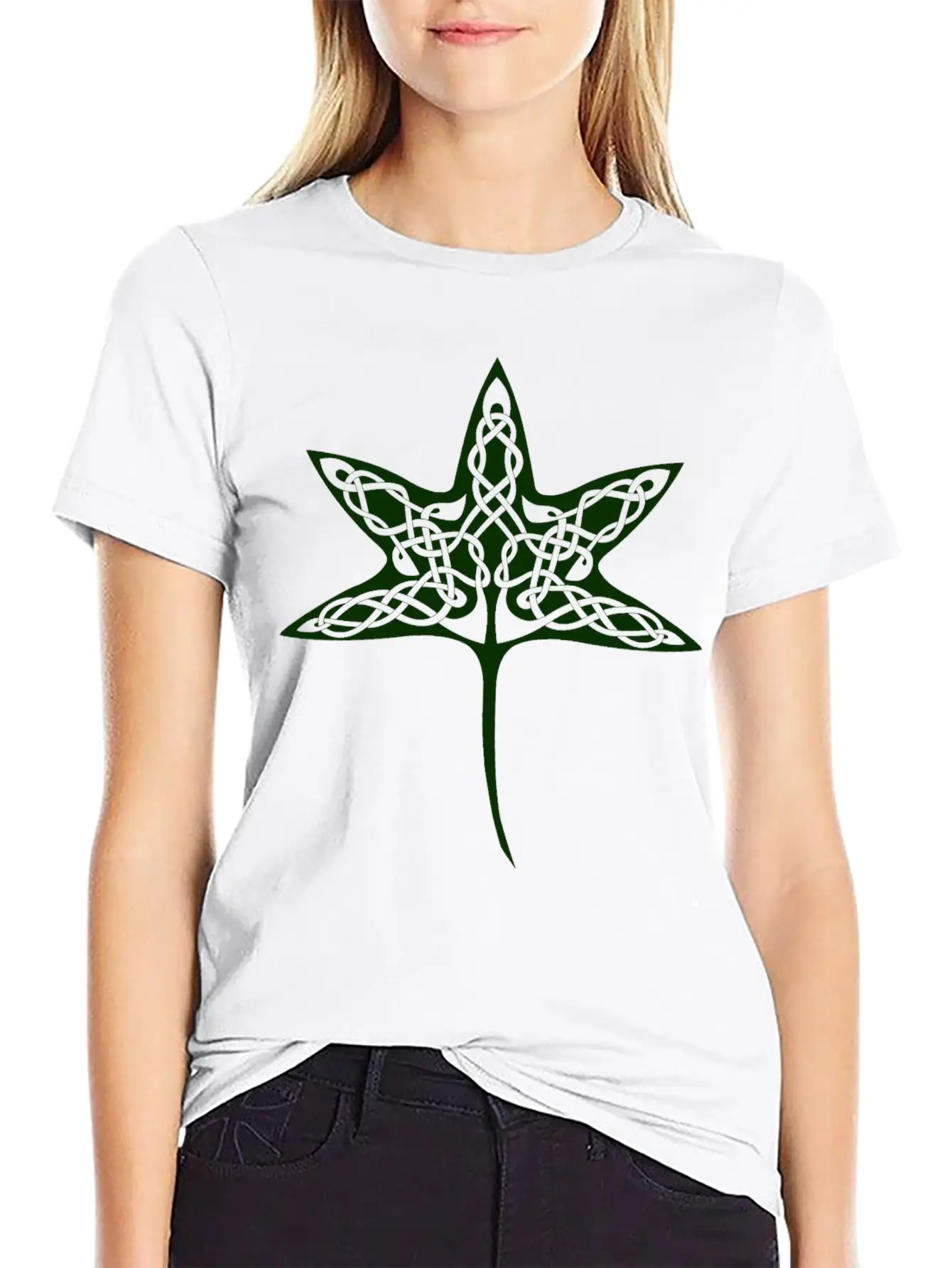 Celtic Tree Leaf Basic Graphic T-Shirt ¨C Daily Comfort In Soft Cotton