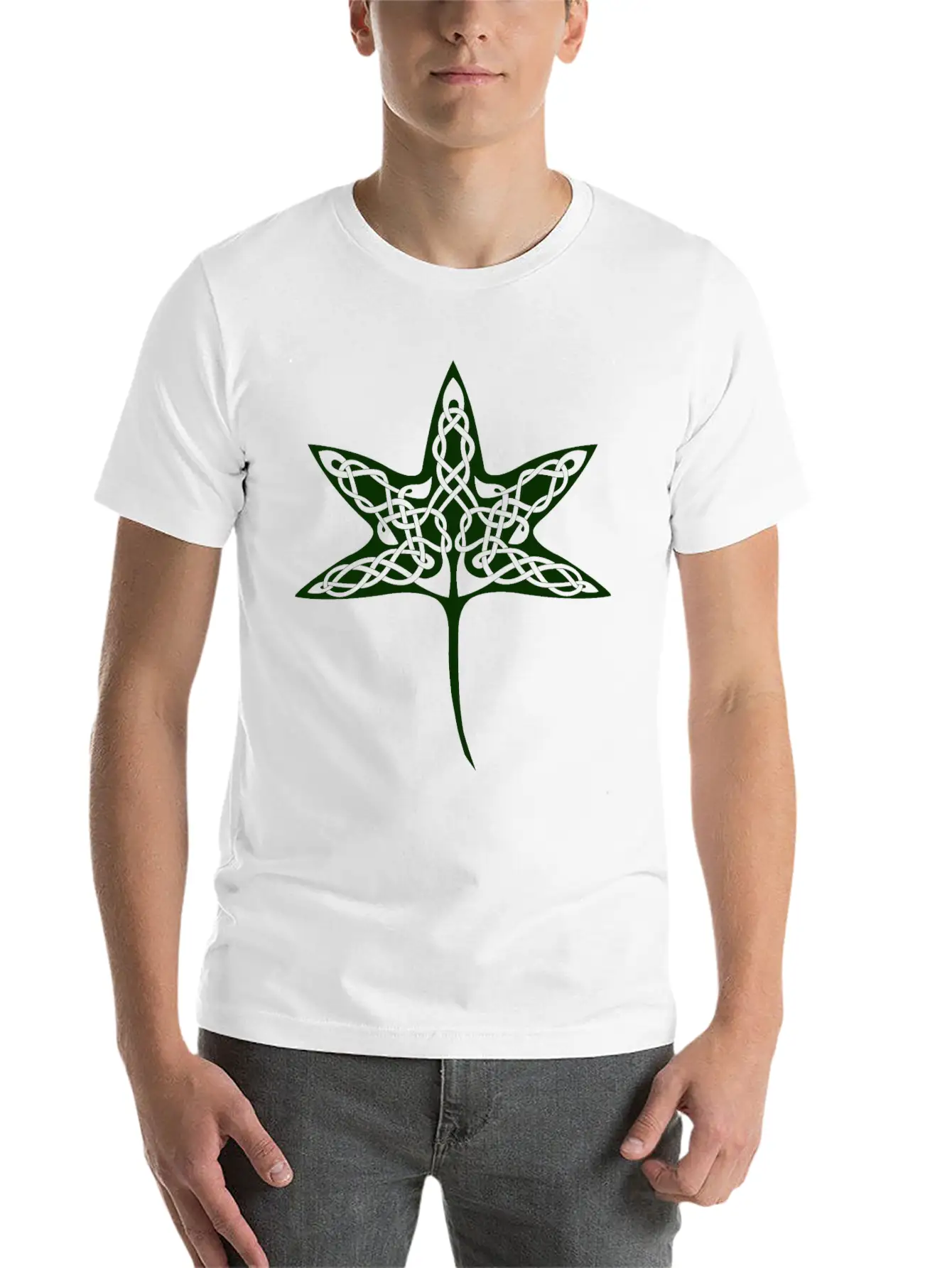 Celtic Tree Leaf Basic Graphic T-Shirt ¨C Daily Comfort In Soft Cotton