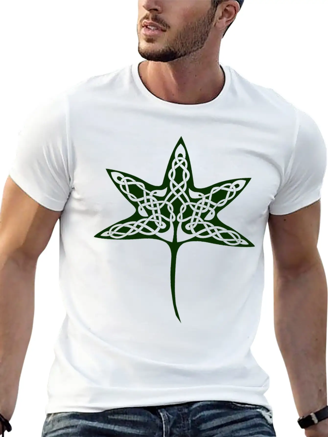 Celtic Tree Leaf Basic Graphic T-Shirt ¨C Daily Comfort In Soft Cotton