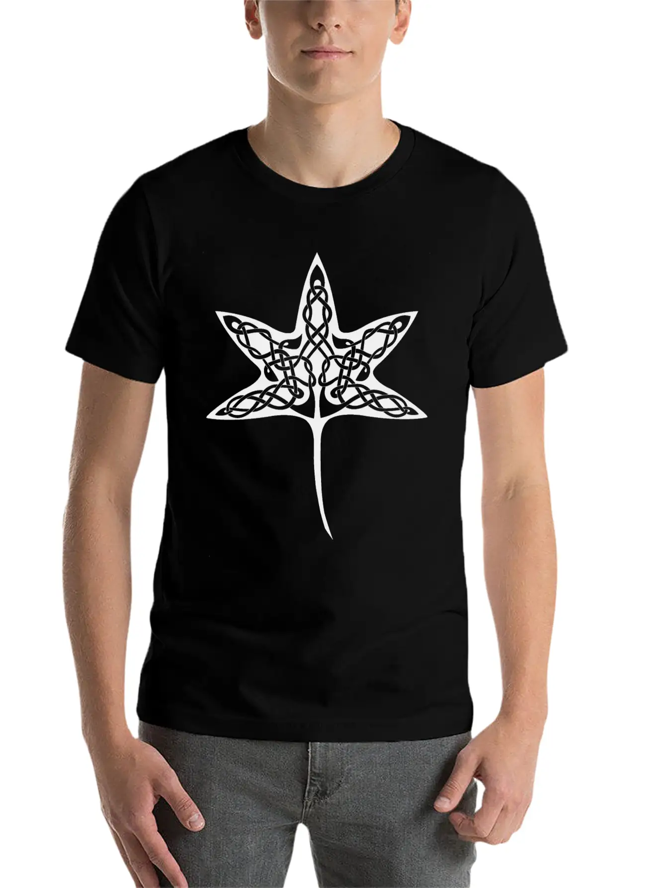 Celtic Tree Leaf Basic Graphic T-Shirt ¨C Daily Comfort In Soft Cotton