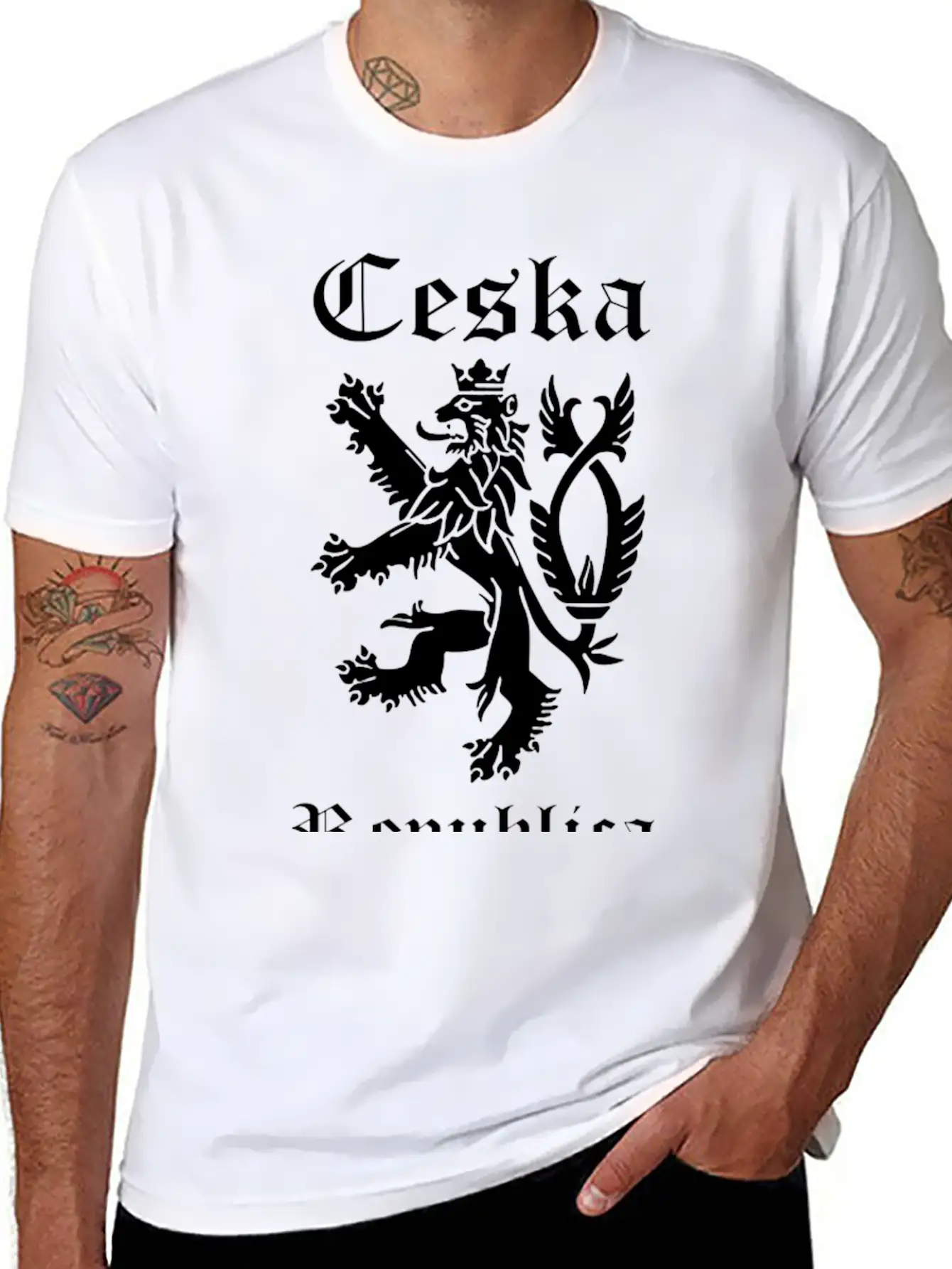 CESKA Czech Republic Lion Rampant Basic Graphic T-Shirt ¨C Daily Comfort In Soft Cotton