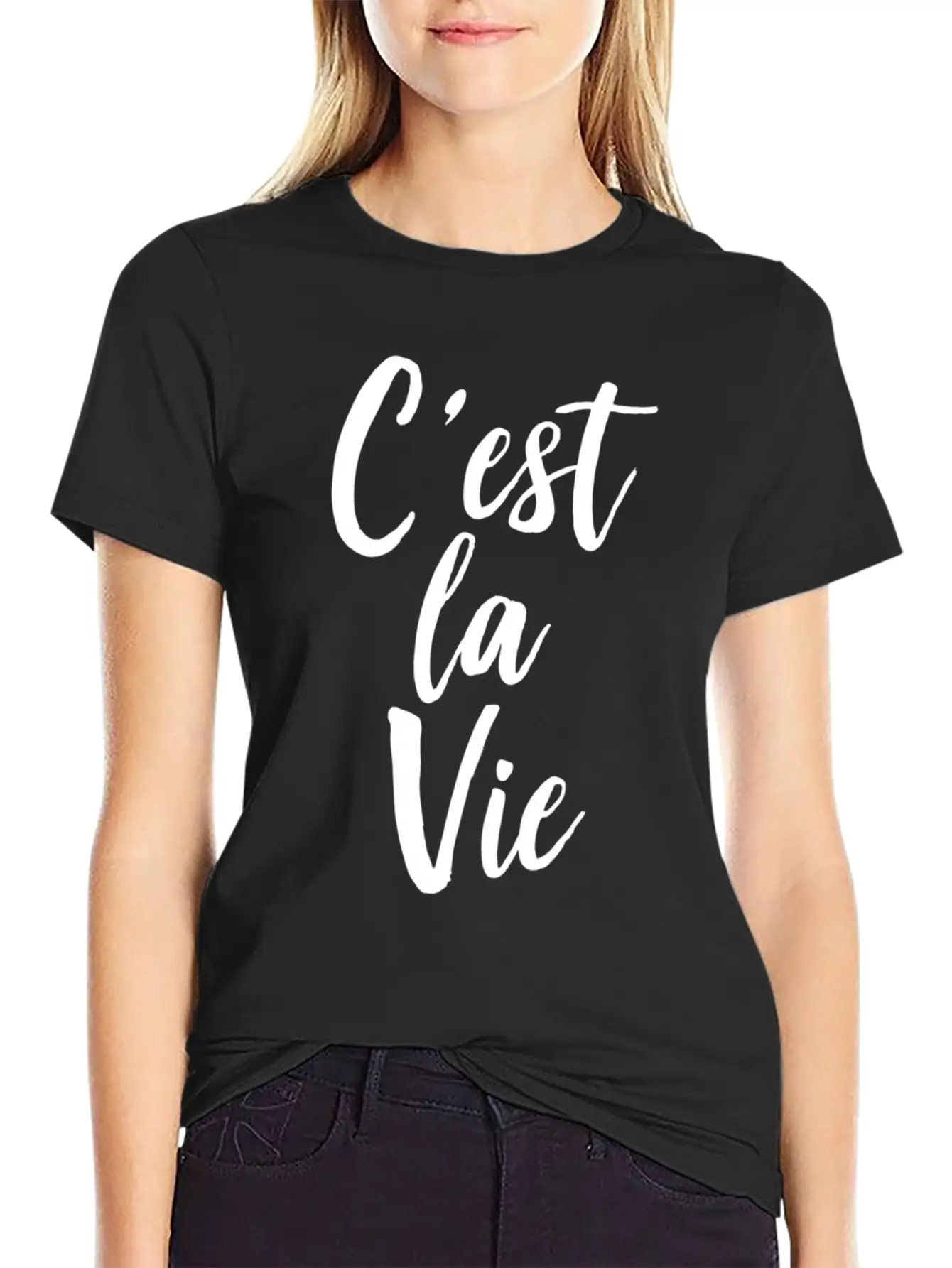 C'Est La Vie Basic Graphic T-Shirt ¨C Daily Comfort In Soft Cotton