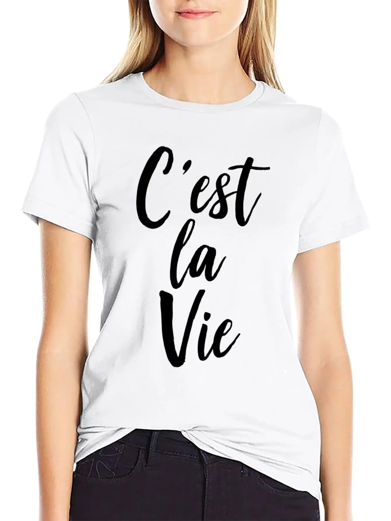 C'Est La Vie Basic Graphic T-Shirt ¨C Daily Comfort In Soft Cotton
