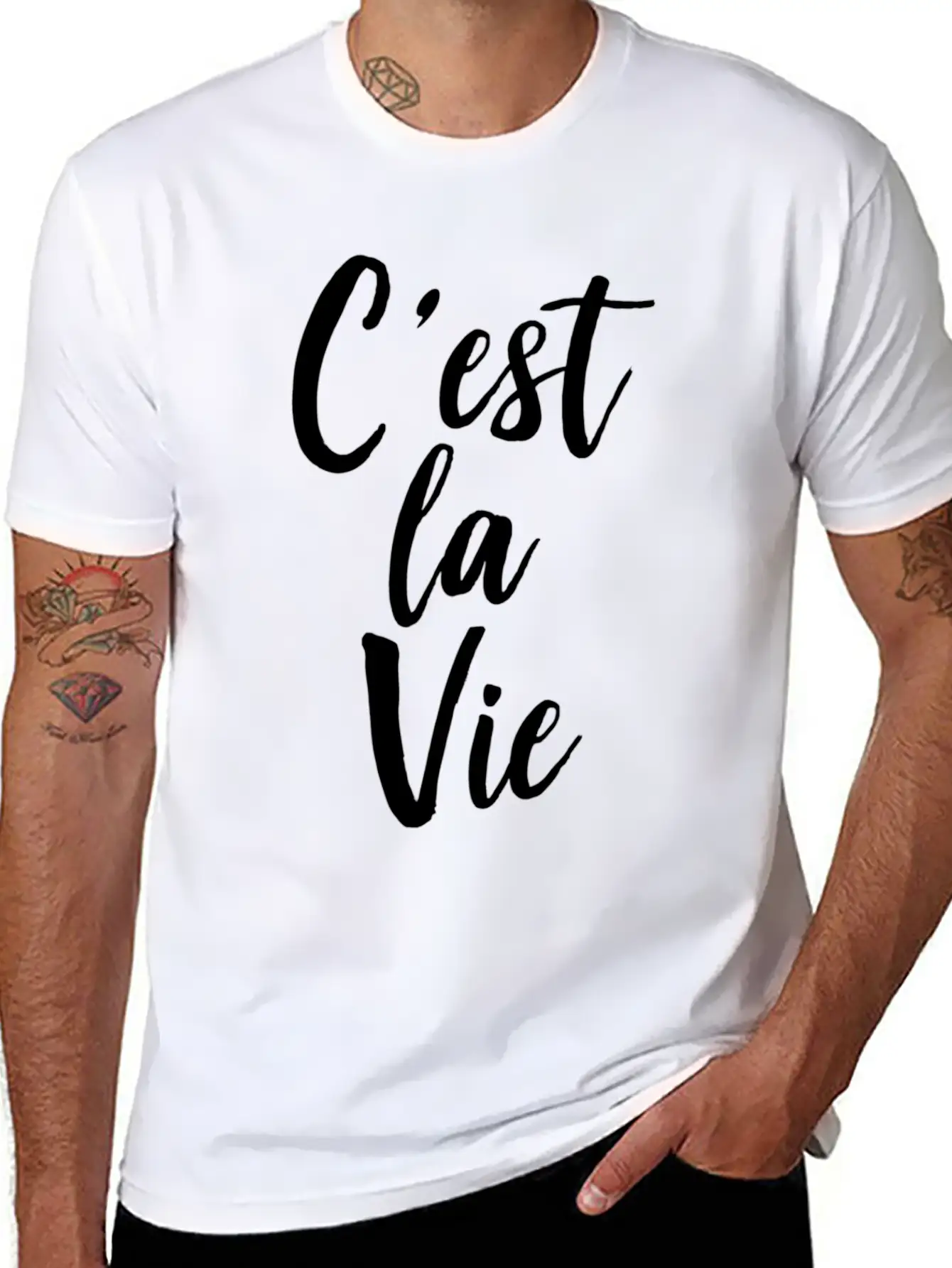 C'Est La Vie Basic Graphic T-Shirt ¨C Daily Comfort In Soft Cotton