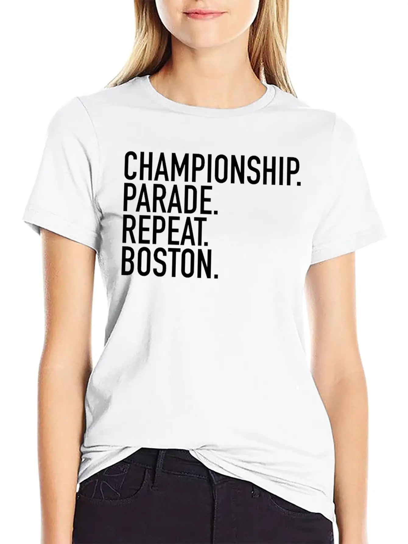 Championship. Parade. Repeat. Boston. Sports Clubs Essential Cotton Tee For Daily Outfits ¨C Unisex Style