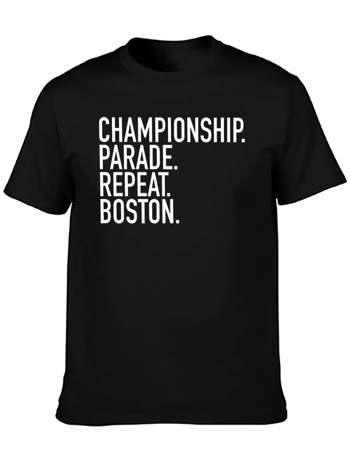 Championship. Parade. Repeat. Boston. Sports Clubs Essential Cotton Tee For Daily Outfits ¨C Unisex Style