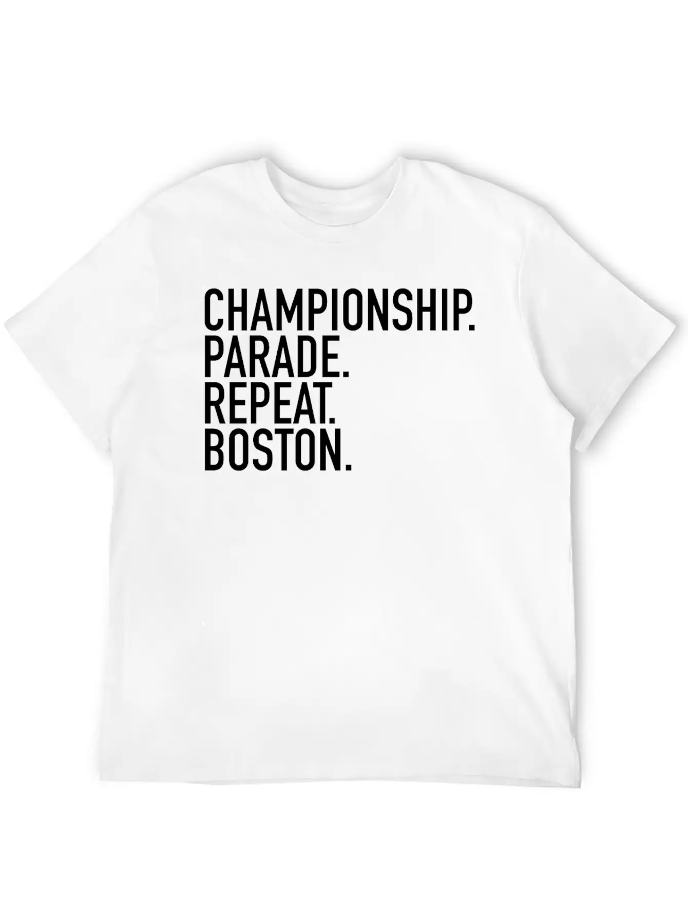 Championship. Parade. Repeat. Boston. Sports Clubs Essential Cotton Tee For Daily Outfits ¨C Unisex Style