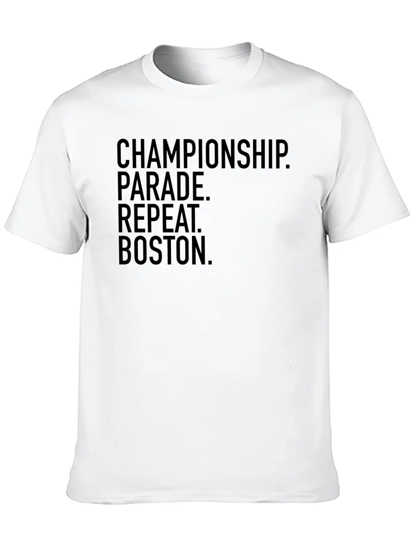 Championship. Parade. Repeat. Boston. Sports Clubs Essential Cotton Tee For Daily Outfits ¨C Unisex Style