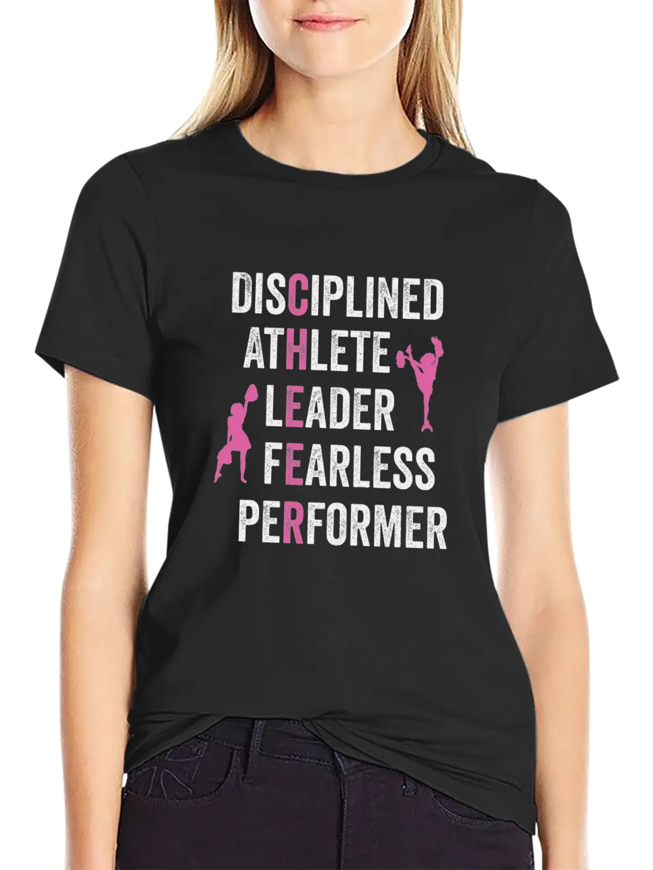Cheer Quote For Cheerleader Basic Graphic T-Shirt ¨C Daily Comfort In Soft Cotton