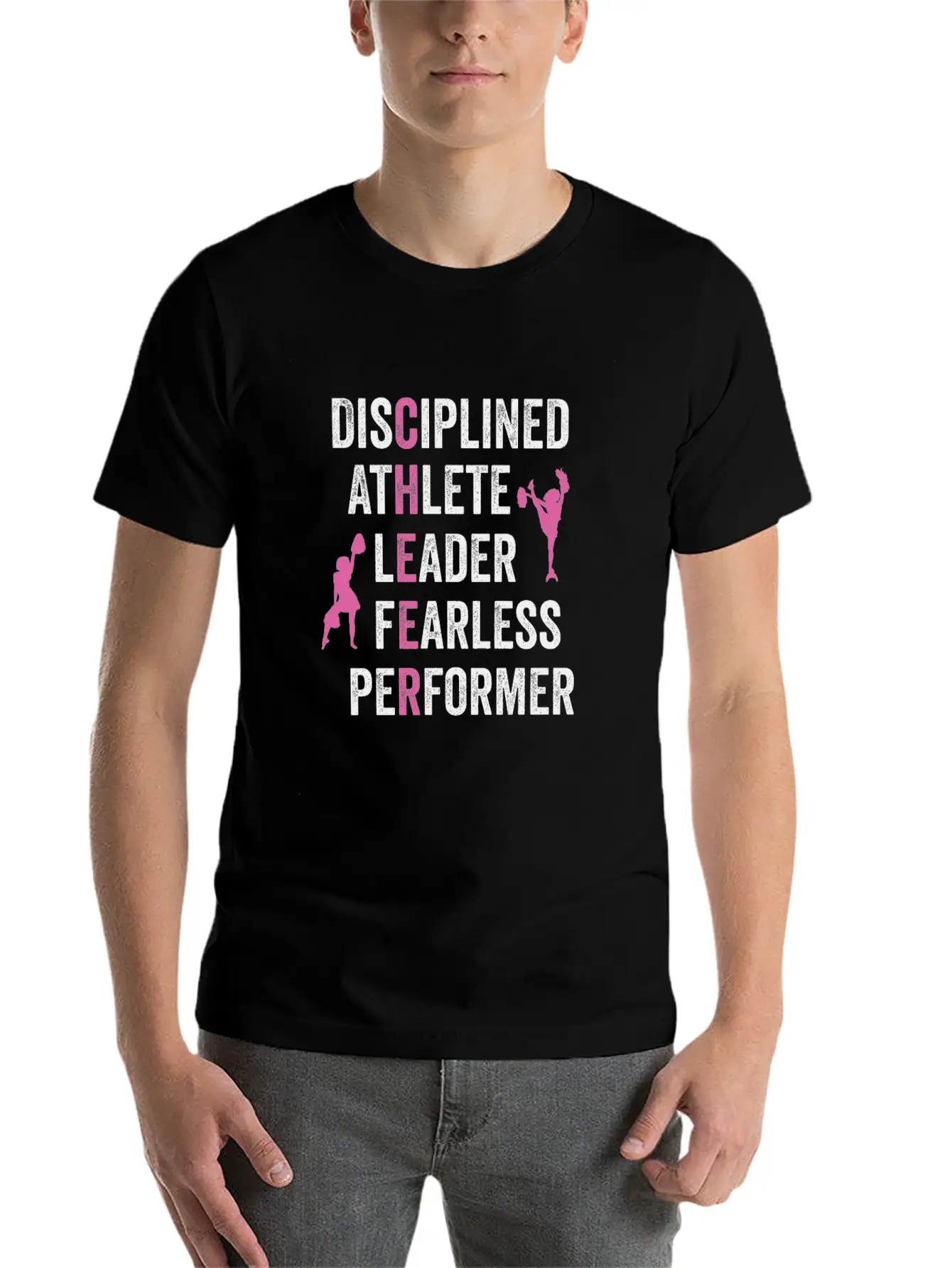 Cheer Quote For Cheerleader Basic Graphic T-Shirt ¨C Daily Comfort In Soft Cotton