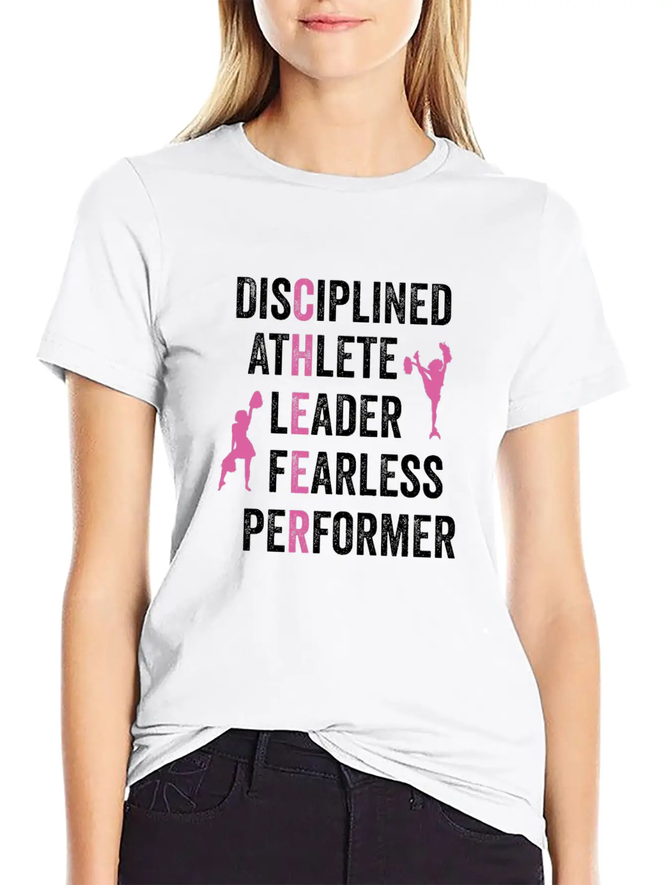 Cheer Quote For Cheerleader Basic Graphic T-Shirt ¨C Daily Comfort In Soft Cotton