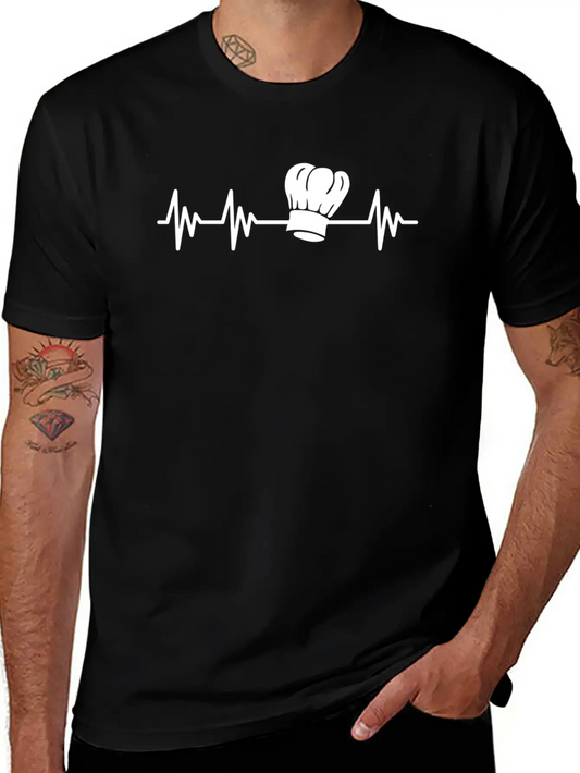 Chef Cooking Cook Heartbeat Essential Cotton Tee For Daily Outfits ¨C Unisex Style