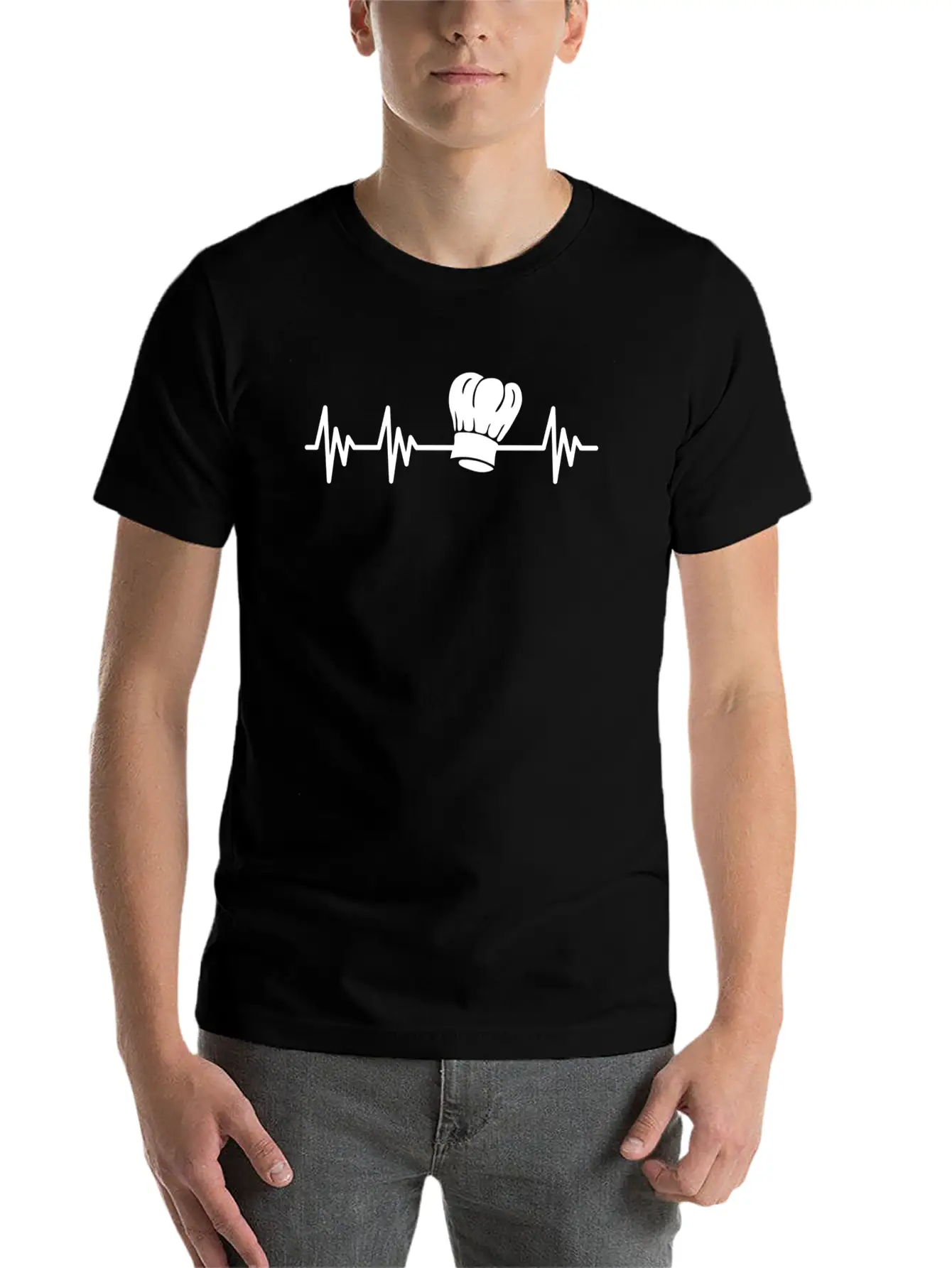 Chef Cooking Cook Heartbeat Essential Cotton Tee For Daily Outfits ¨C Unisex Style