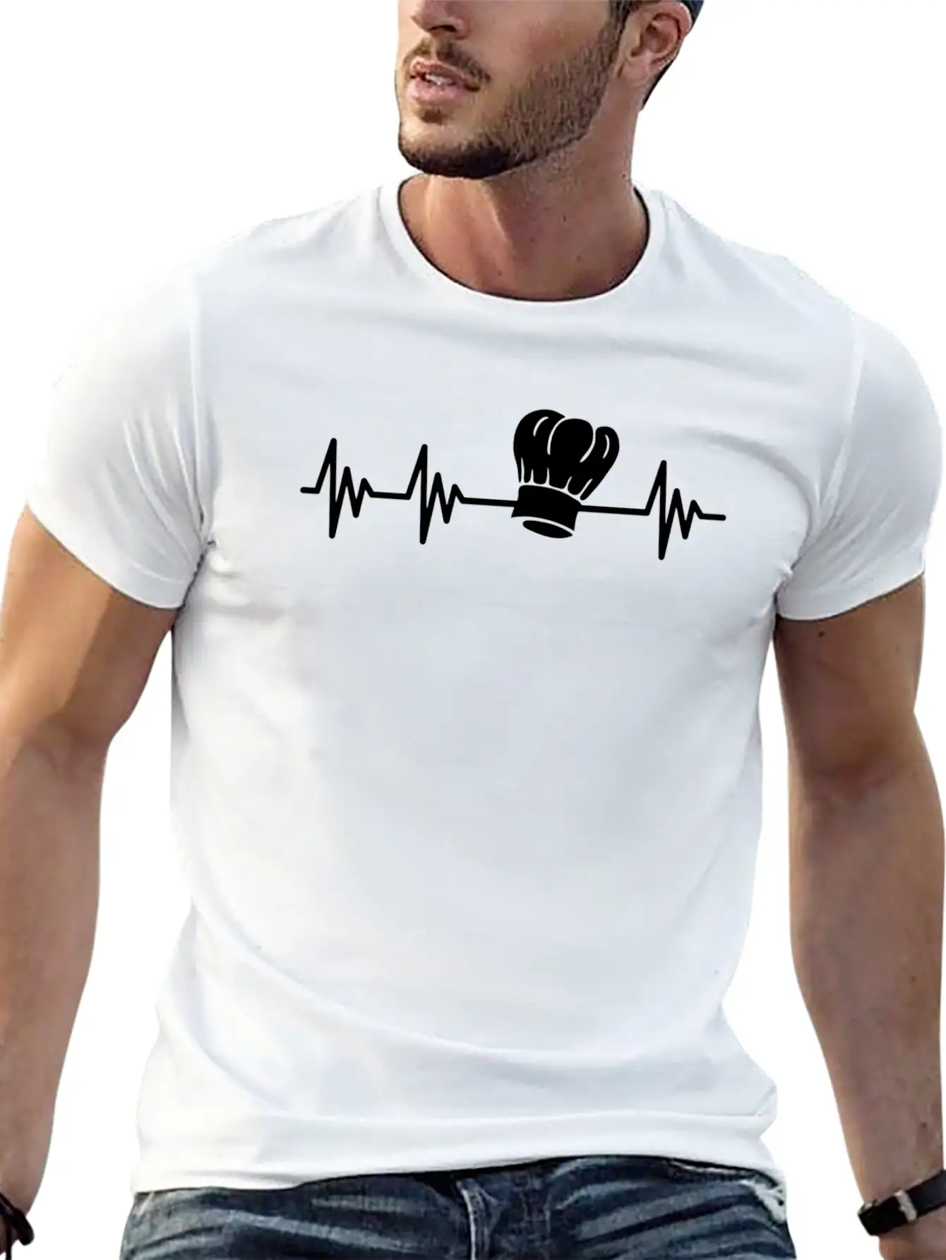 Chef Cooking Cook Heartbeat Essential Cotton Tee For Daily Outfits ¨C Unisex Style
