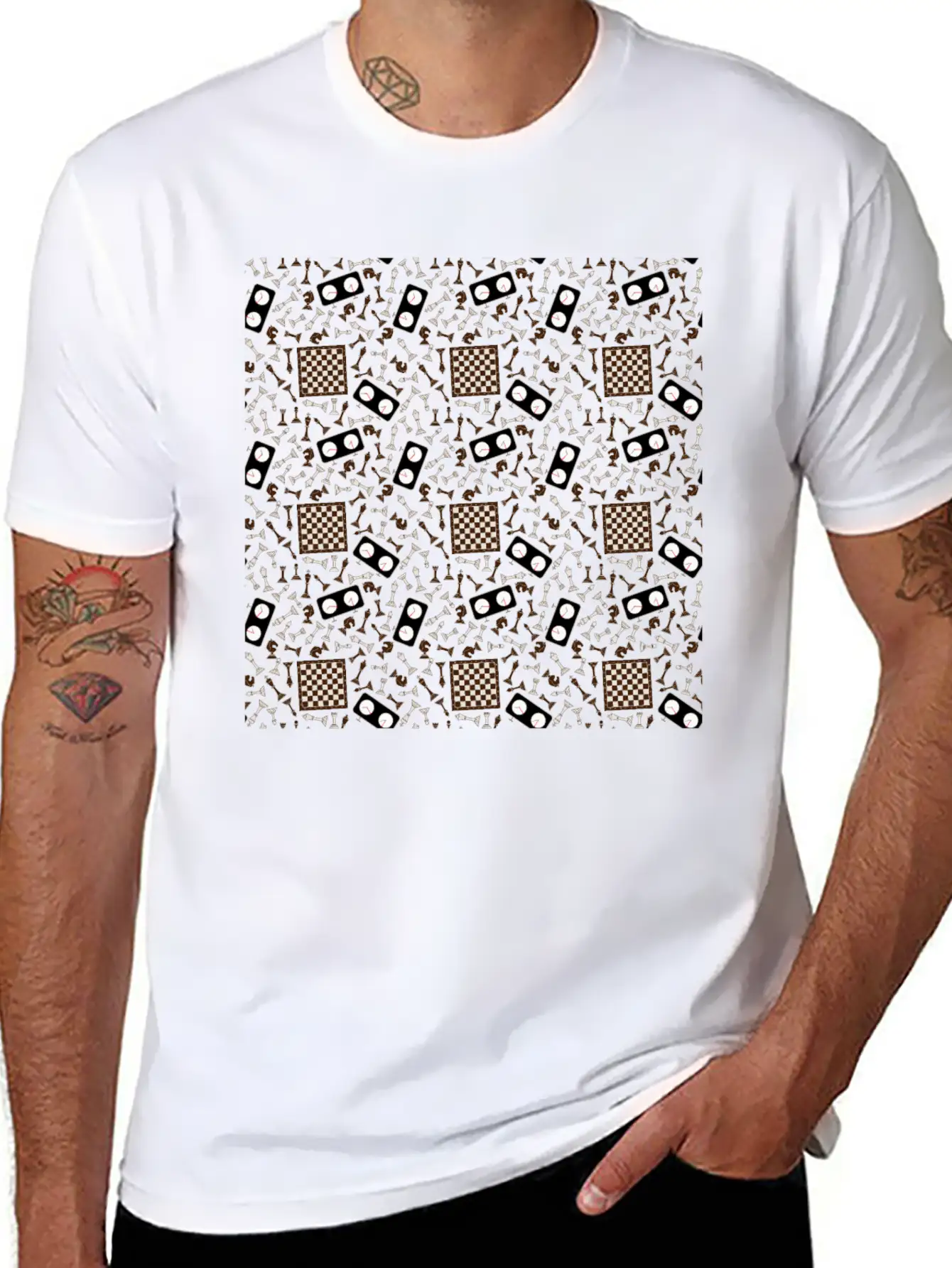 Chess Pattern | Strategy Tactic Board Game Soft Cotton Short Sleeve Tee ¨C Unisex Wardrobe Staple
