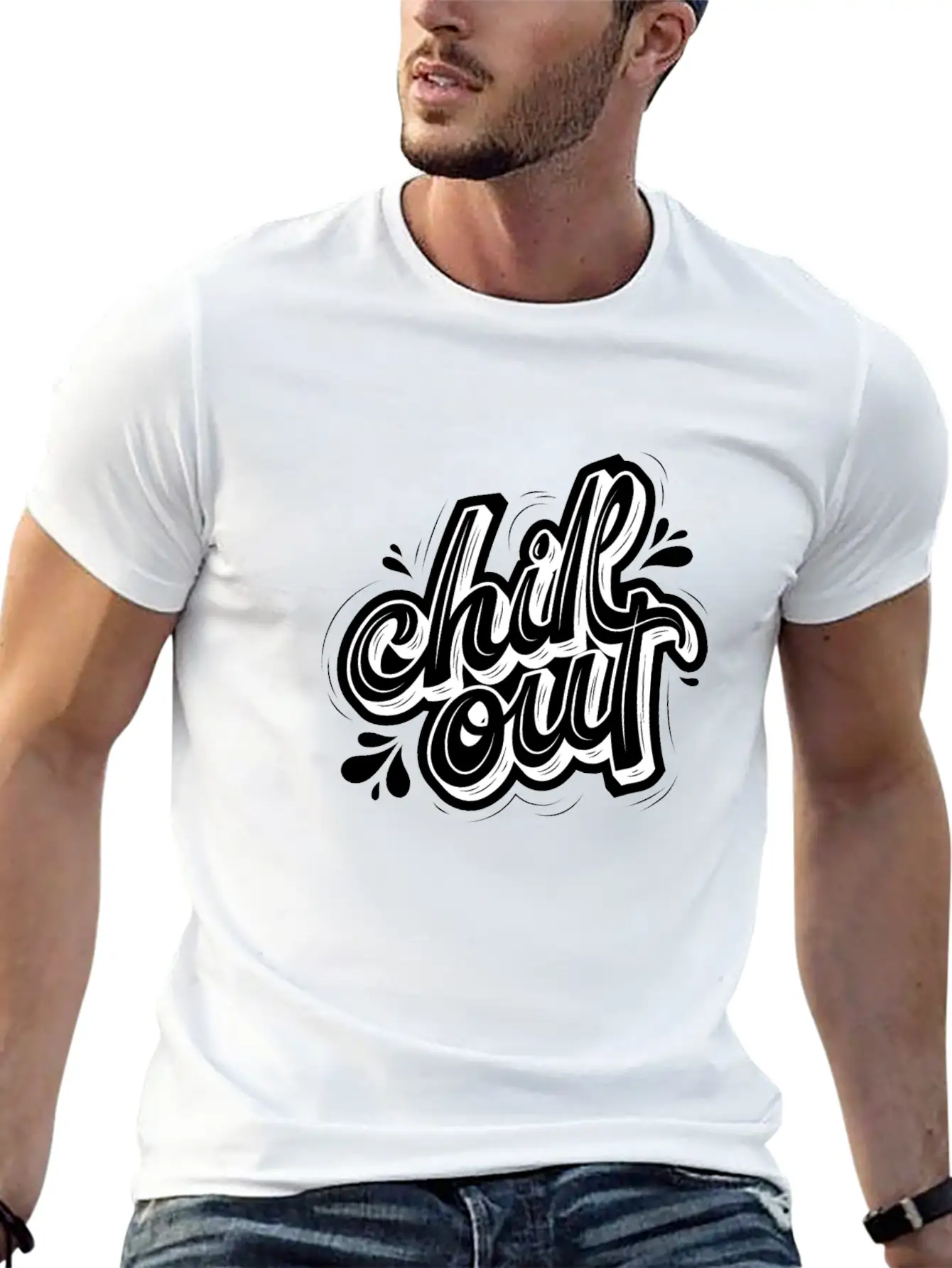 Chill Out Basic Graphic T-Shirt ¨C Daily Comfort In Soft Cotton