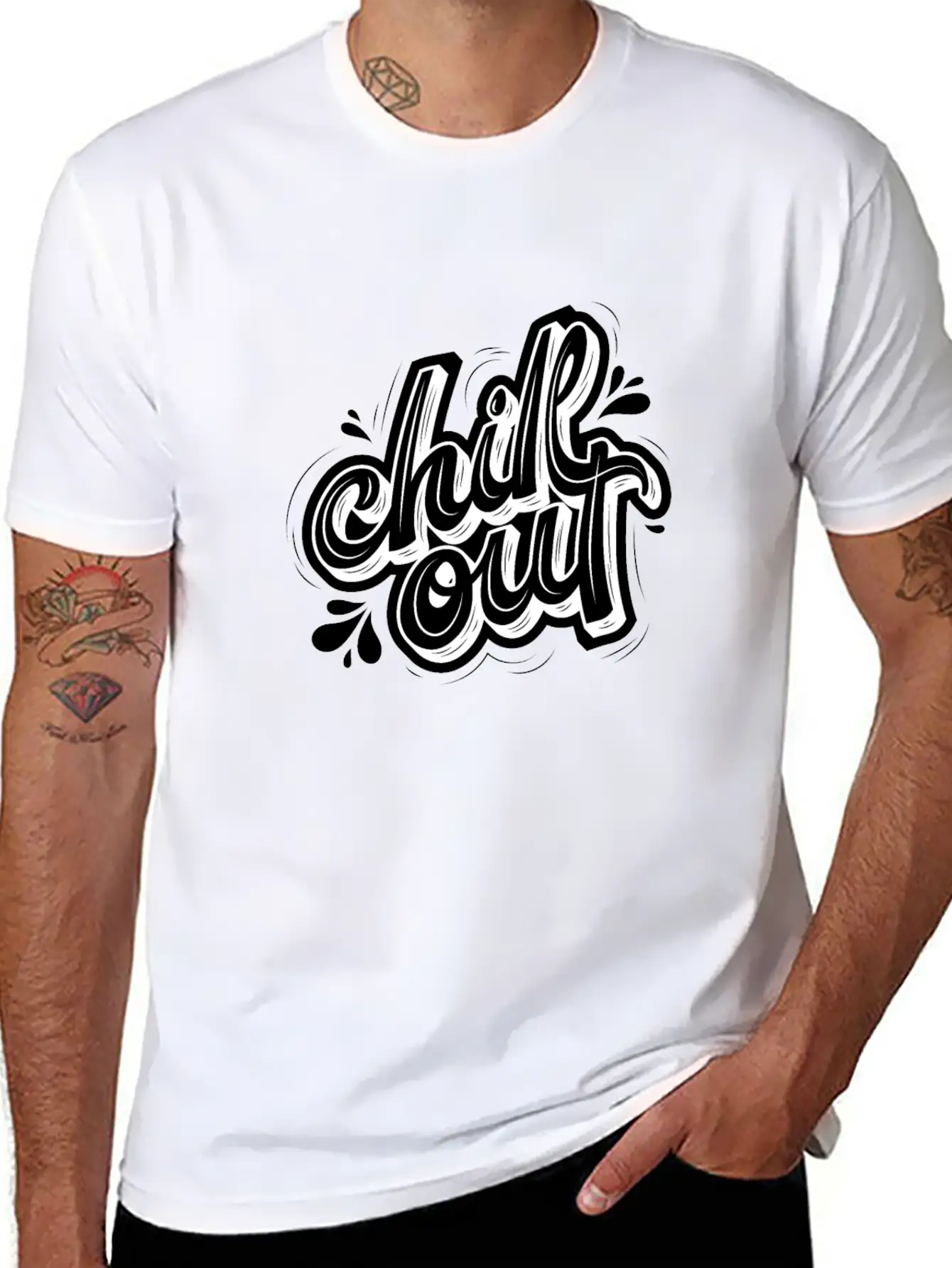 Chill Out Basic Graphic T-Shirt ¨C Daily Comfort In Soft Cotton
