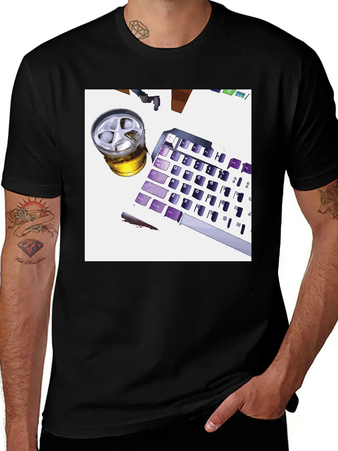 Chill With Mechanical Keyboard Essential Cotton Tee For Daily Outfits ¨C Unisex Style