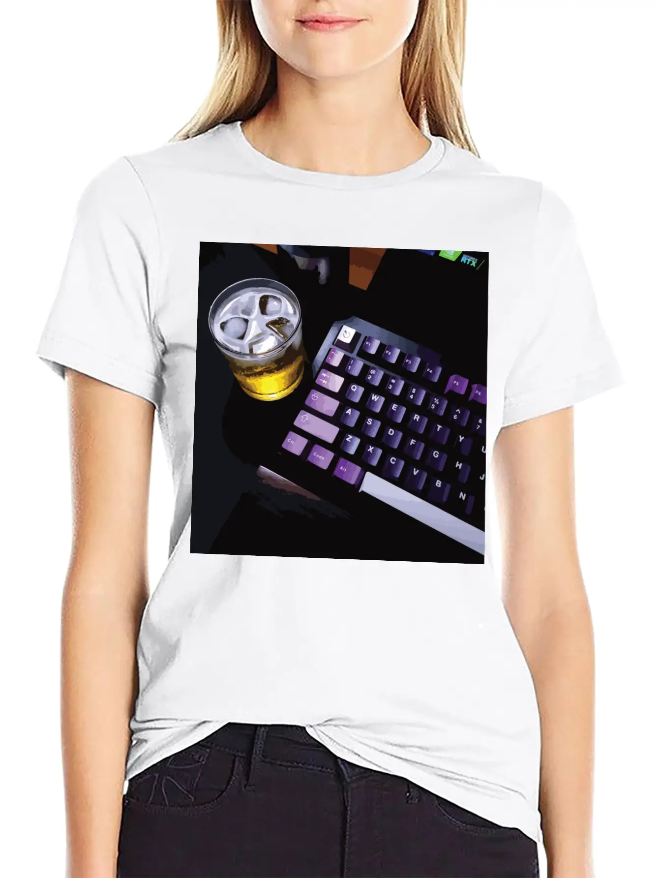Chill With Mechanical Keyboard Essential Cotton Tee For Daily Outfits ¨C Unisex Style