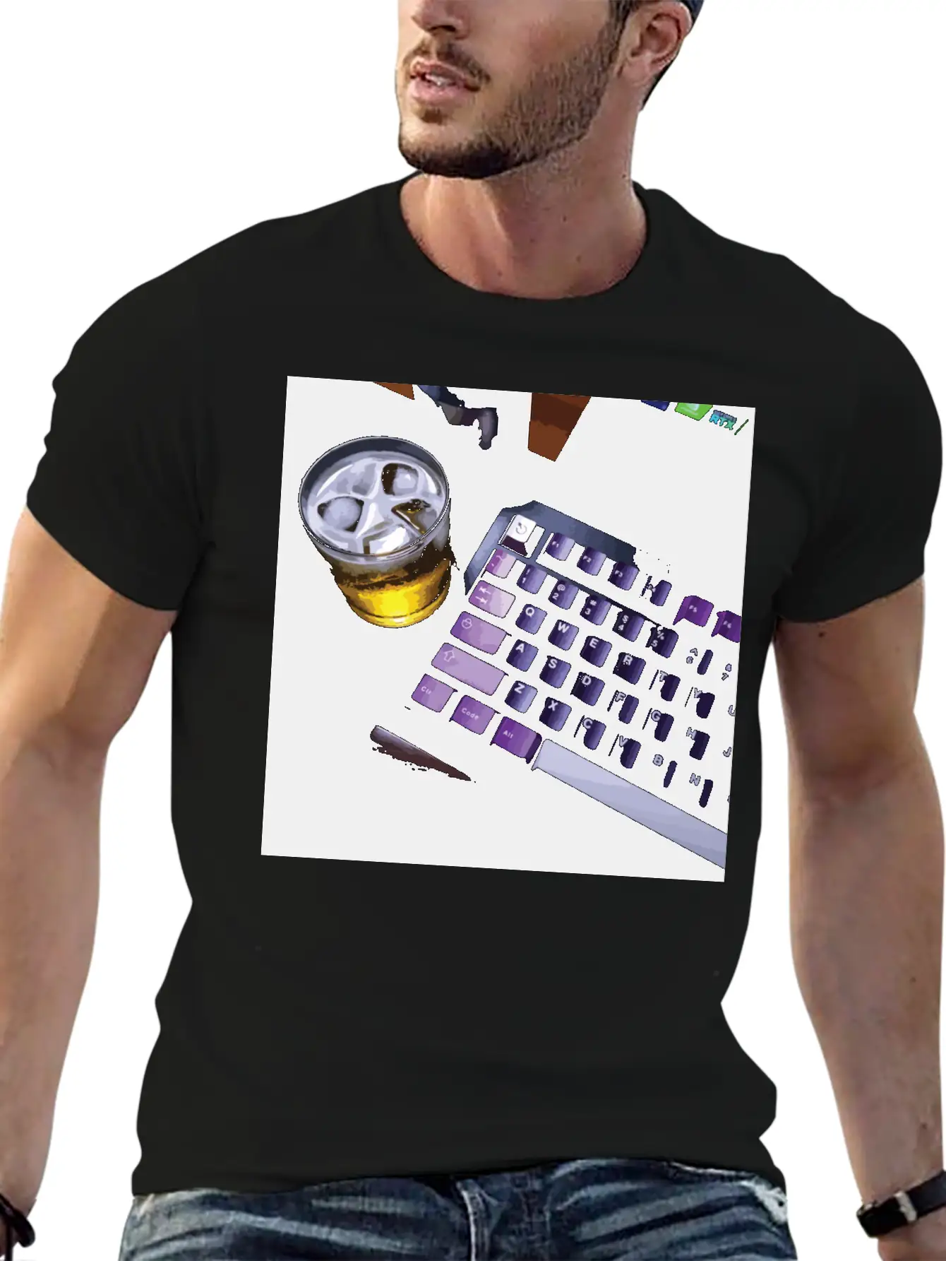 Chill With Mechanical Keyboard Essential Cotton Tee For Daily Outfits ¨C Unisex Style