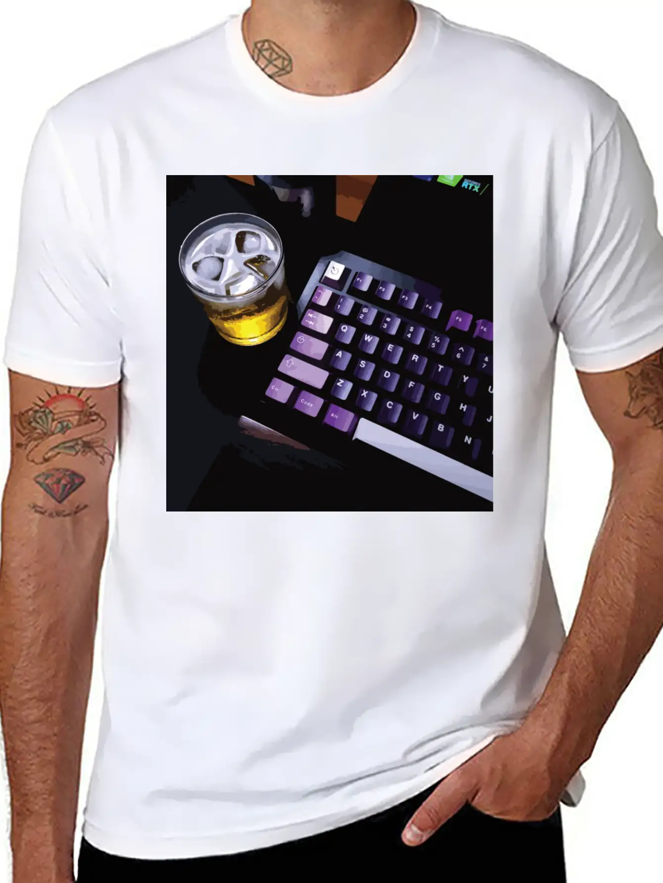 Chill With Mechanical Keyboard Essential Cotton Tee For Daily Outfits ¨C Unisex Style