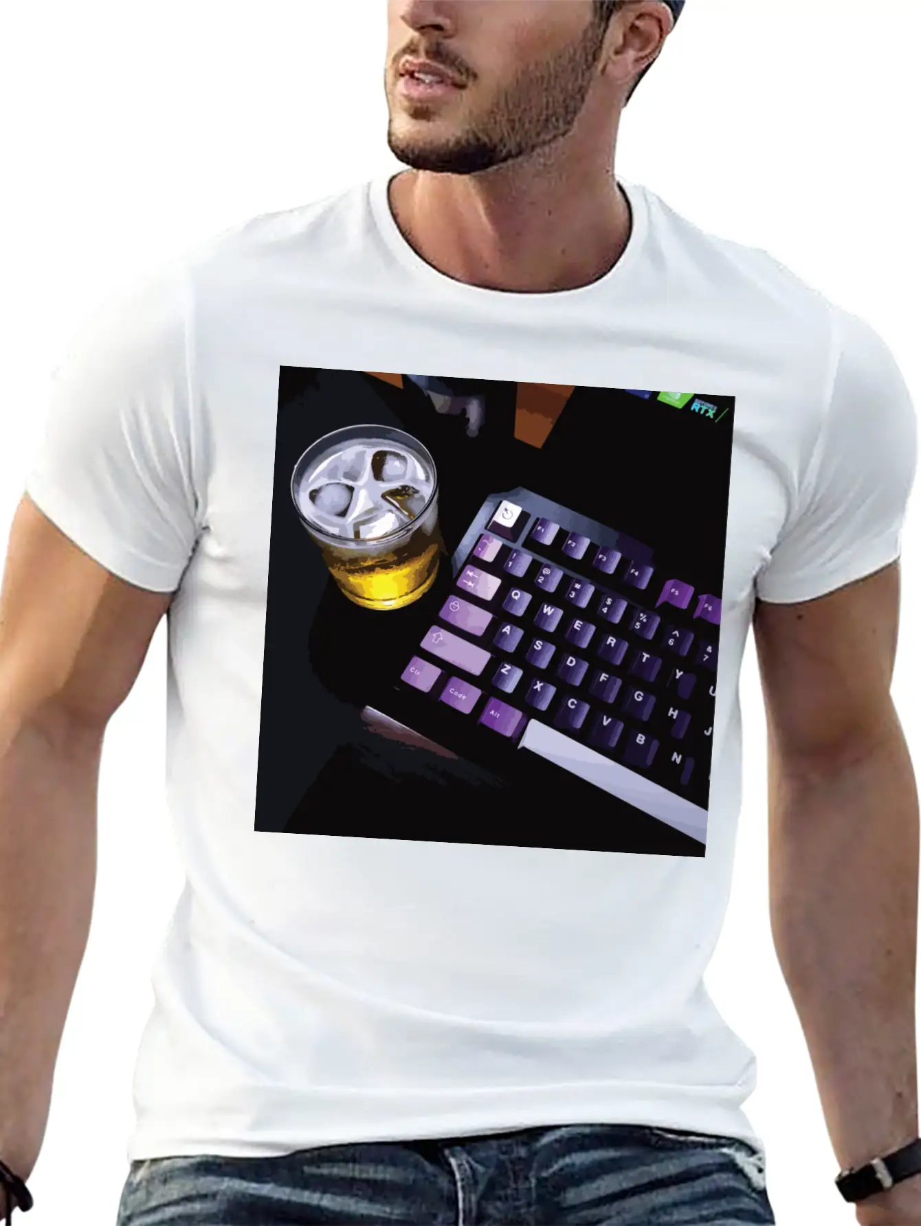 Chill With Mechanical Keyboard Essential Cotton Tee For Daily Outfits ¨C Unisex Style