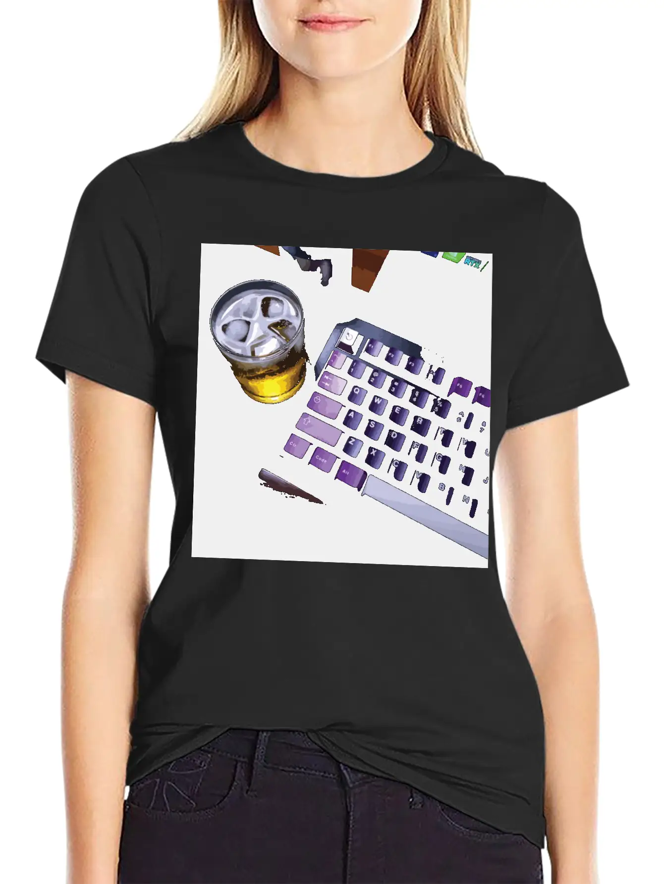 Chill With Mechanical Keyboard Essential Cotton Tee For Daily Outfits ¨C Unisex Style