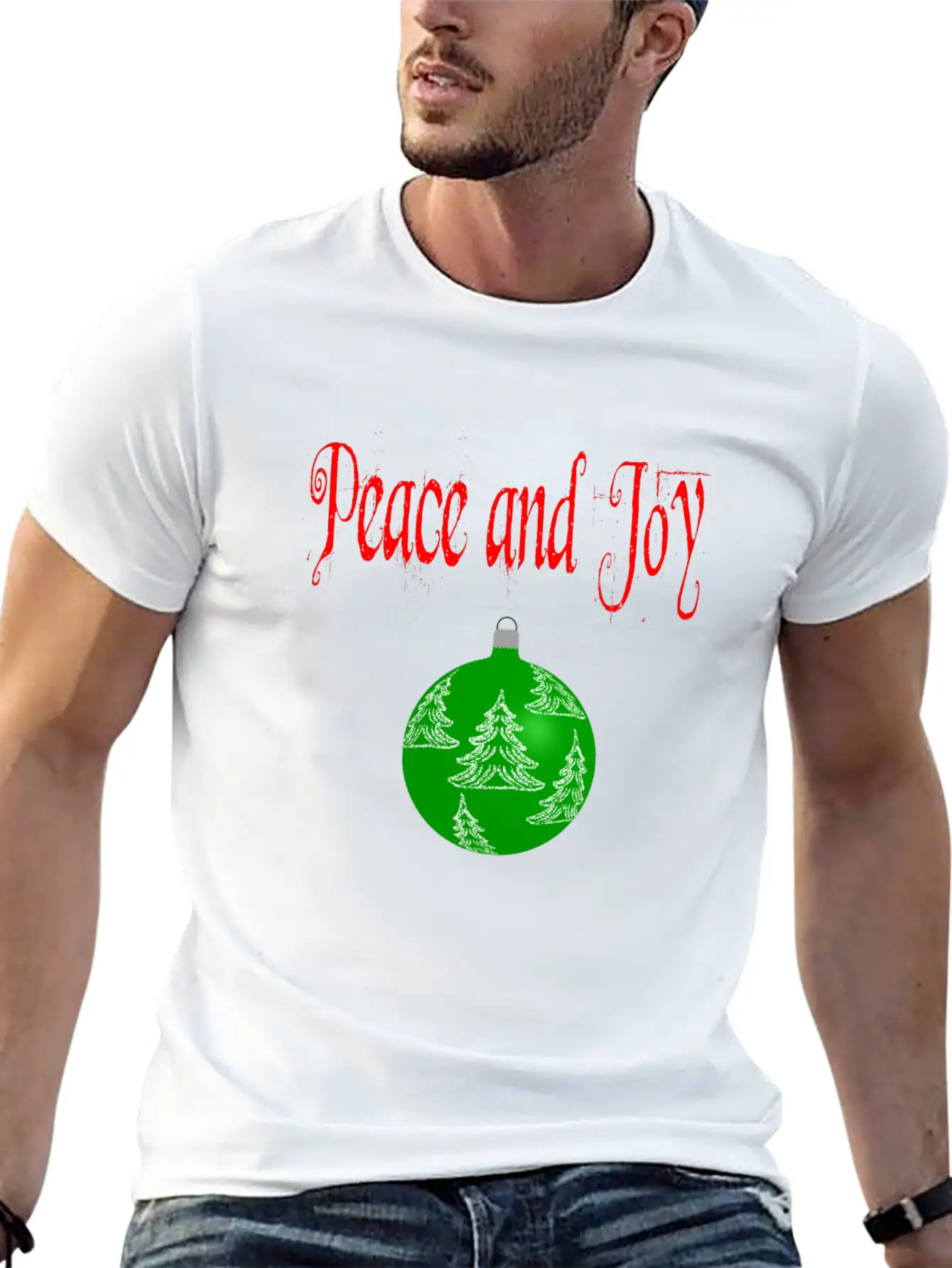 Christmas Peace And Joy Basic Graphic T-Shirt ¨C Daily Comfort In Soft Cotton