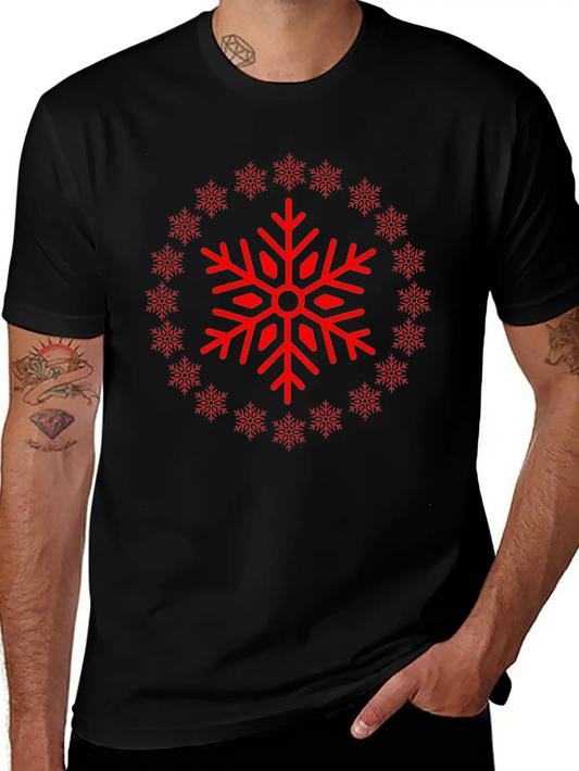 Christmas Snowflakes Basic Graphic T-Shirt ¨C Daily Comfort In Soft Cotton