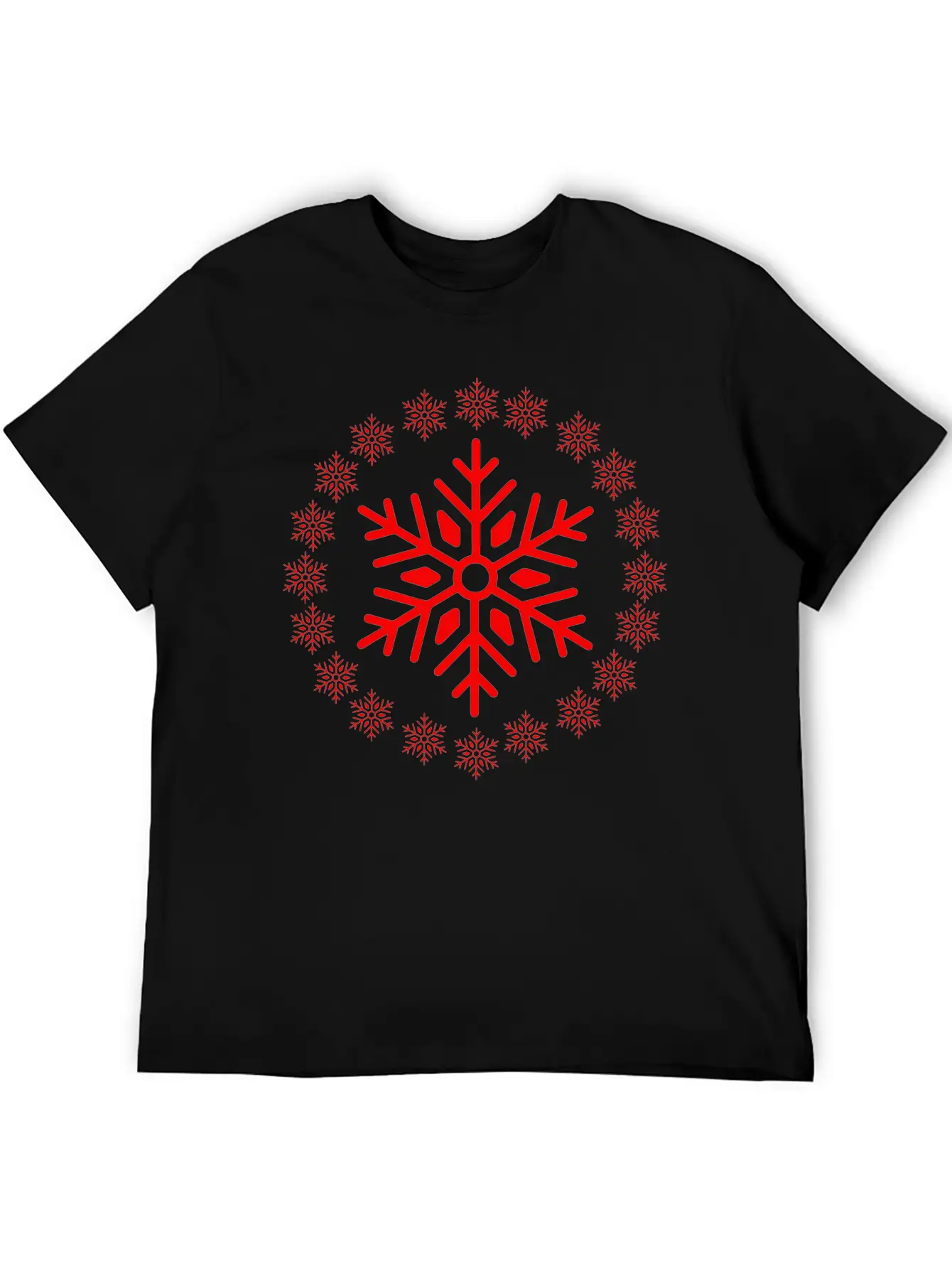 Christmas Snowflakes Basic Graphic T-Shirt ¨C Daily Comfort In Soft Cotton
