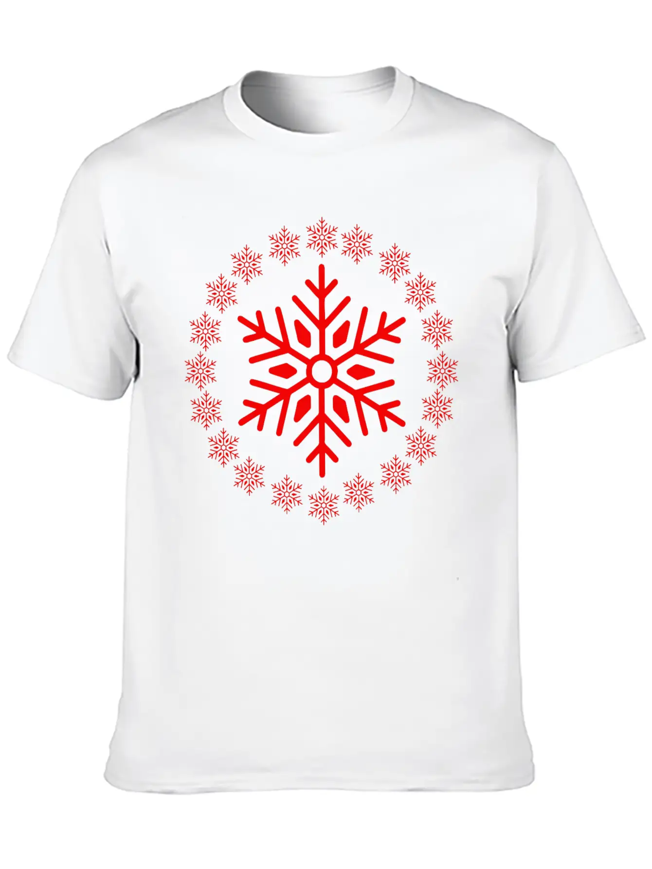 Christmas Snowflakes Basic Graphic T-Shirt ¨C Daily Comfort In Soft Cotton