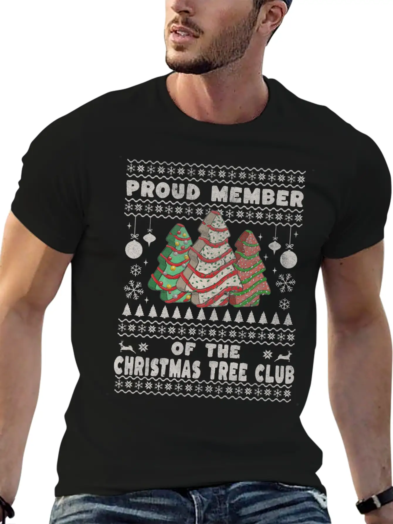 Christmas Tree Cake Club Basic Graphic T-Shirt ¨C Daily Comfort In Soft Cotton