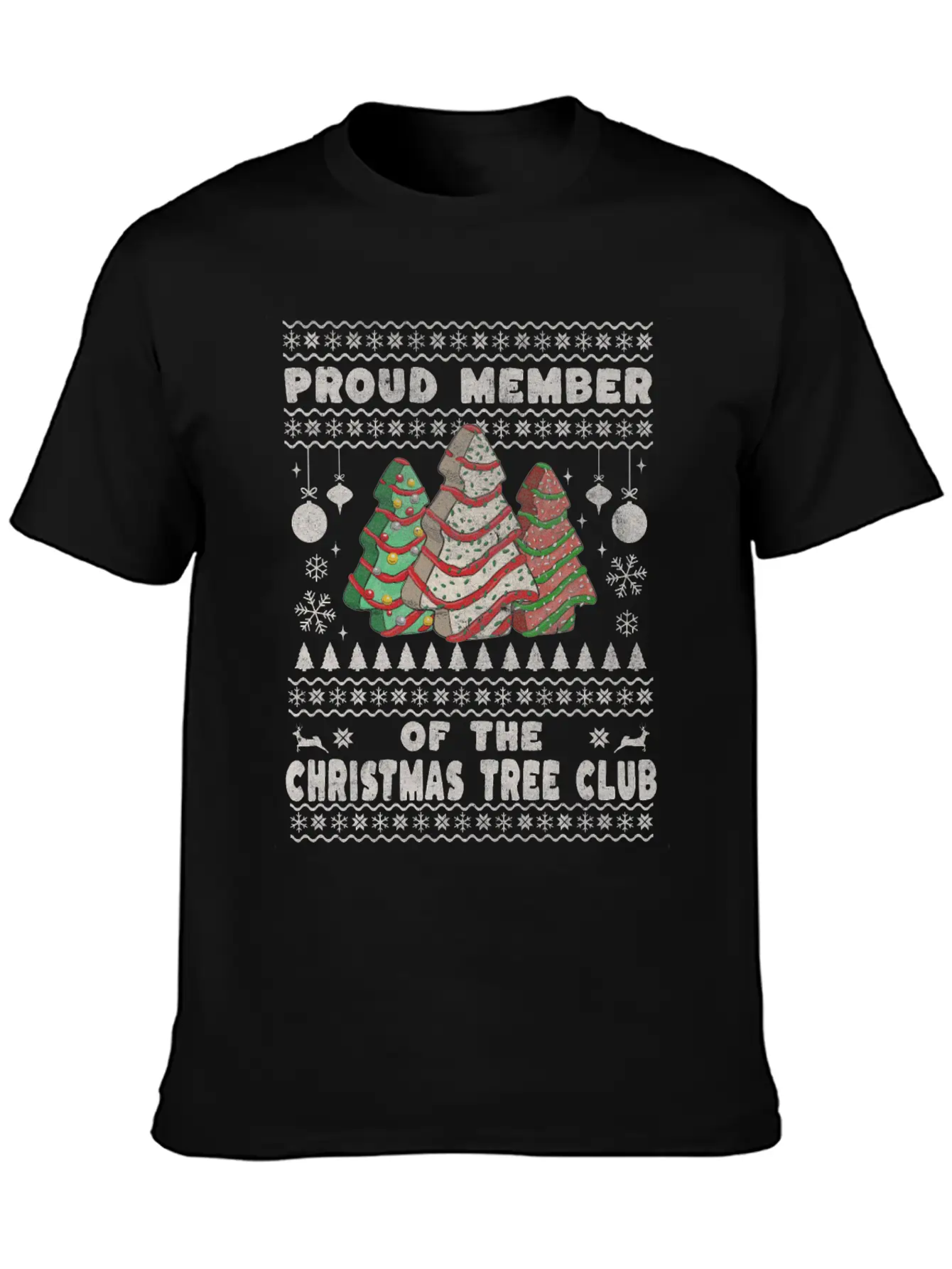 Christmas Tree Cake Club Basic Graphic T-Shirt ¨C Daily Comfort In Soft Cotton