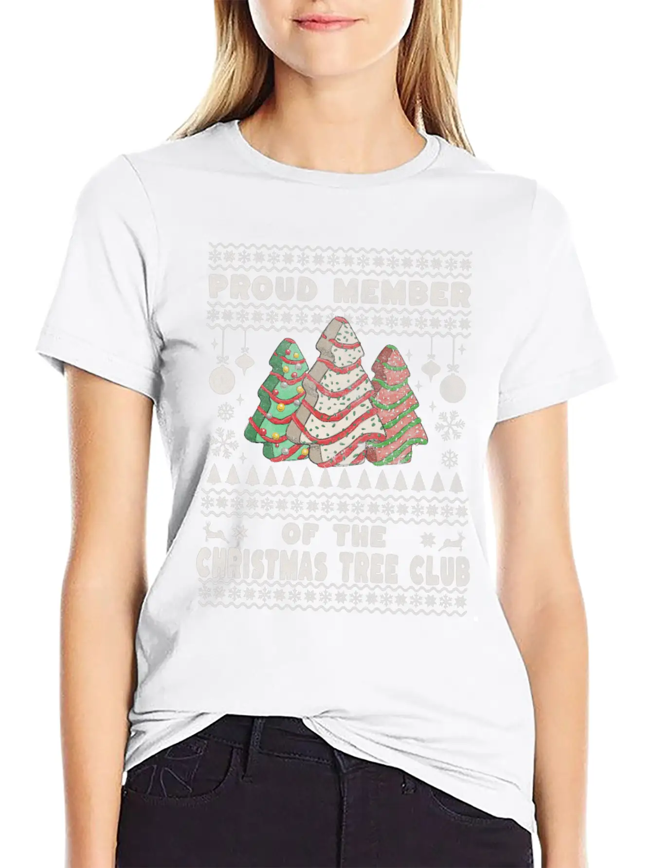 Christmas Tree Cake Club Basic Graphic T-Shirt ¨C Daily Comfort In Soft Cotton