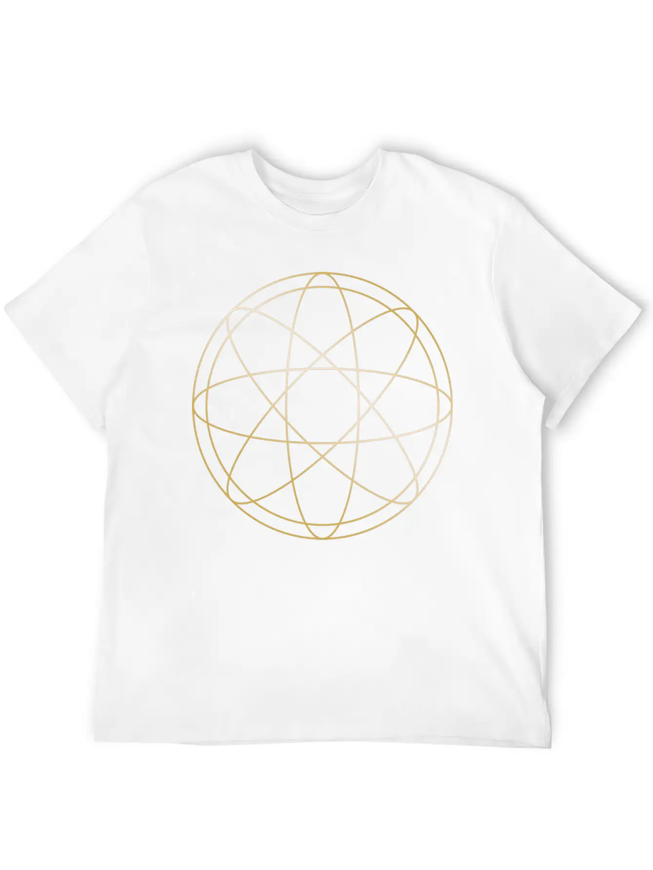 Circle Atom Gold Gift Geometric Hipster Figure Basic Graphic T-Shirt ¨C Daily Comfort In Soft Cotton