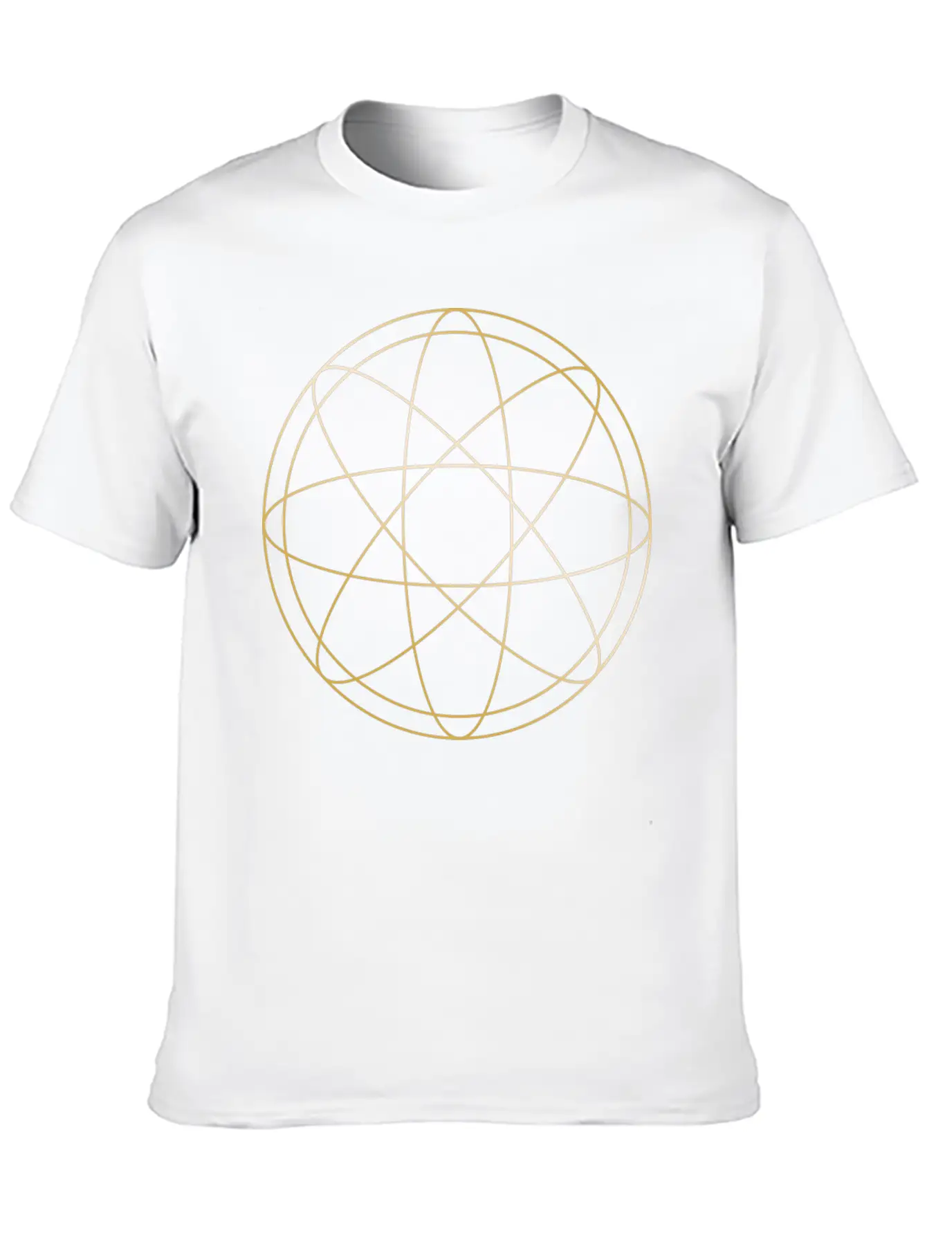Circle Atom Gold Gift Geometric Hipster Figure Basic Graphic T-Shirt ¨C Daily Comfort In Soft Cotton