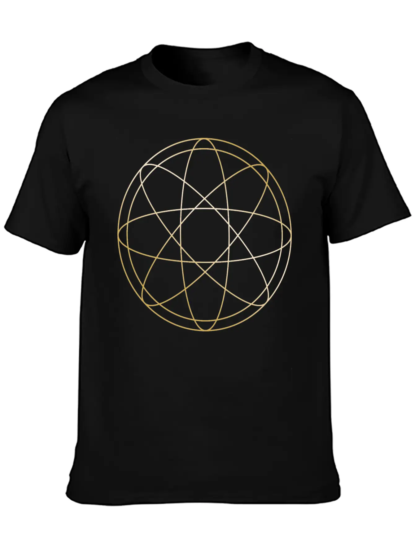 Circle Atom Gold Gift Geometric Hipster Figure Basic Graphic T-Shirt ¨C Daily Comfort In Soft Cotton