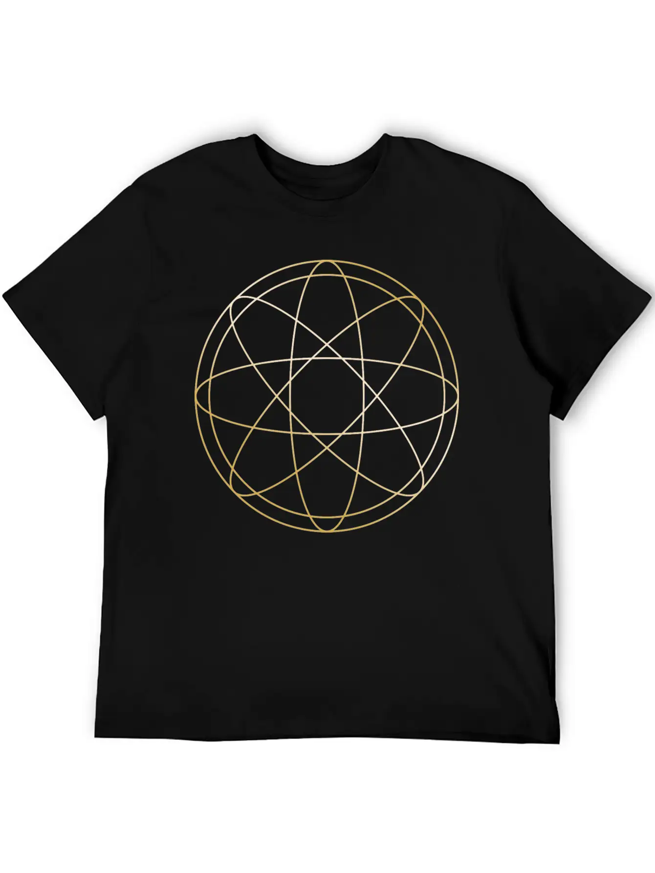 Circle Atom Gold Gift Geometric Hipster Figure Basic Graphic T-Shirt ¨C Daily Comfort In Soft Cotton