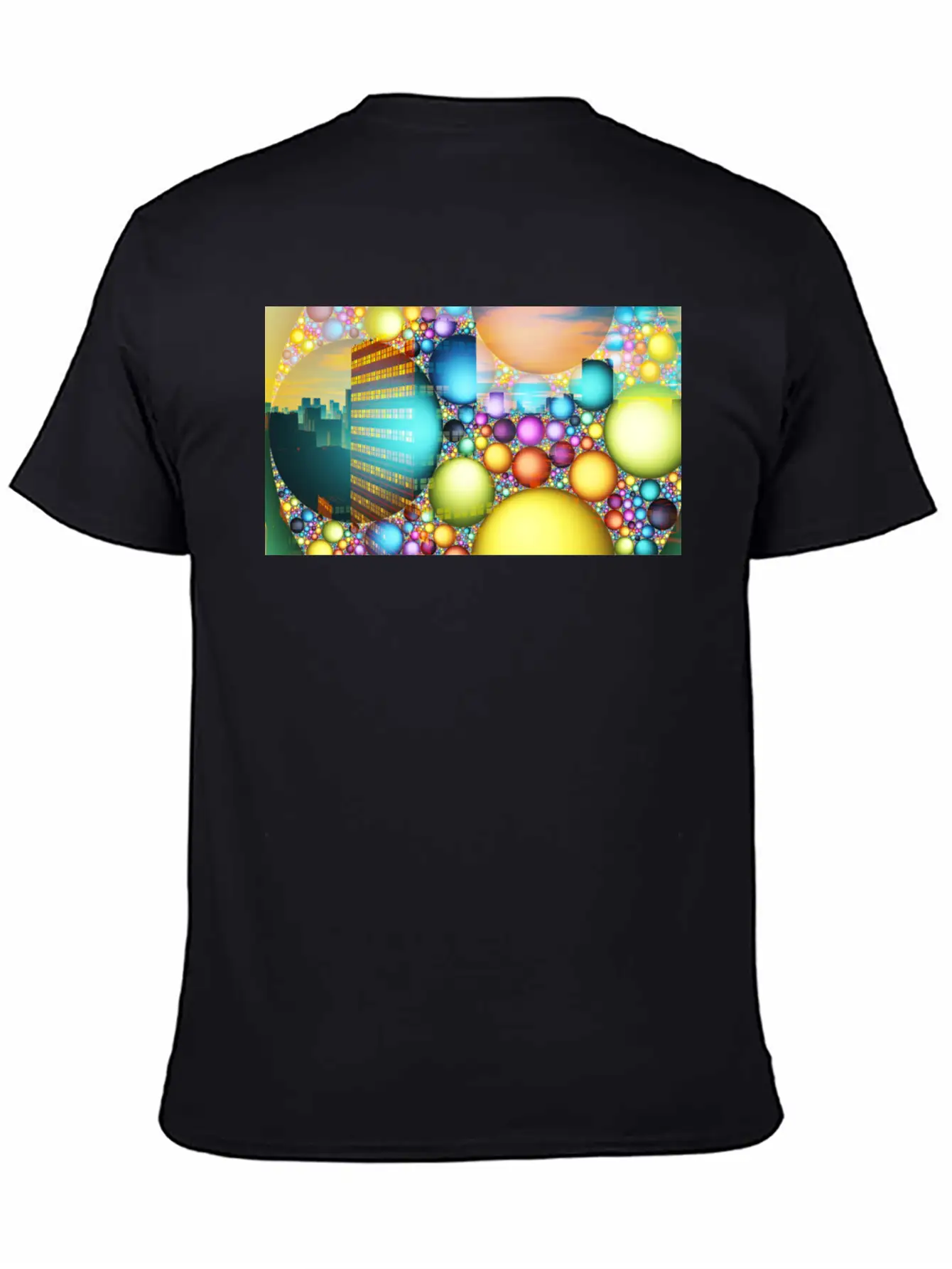 City Neon Lights Basic Graphic T-Shirt ¨C Daily Comfort In Soft Cotton