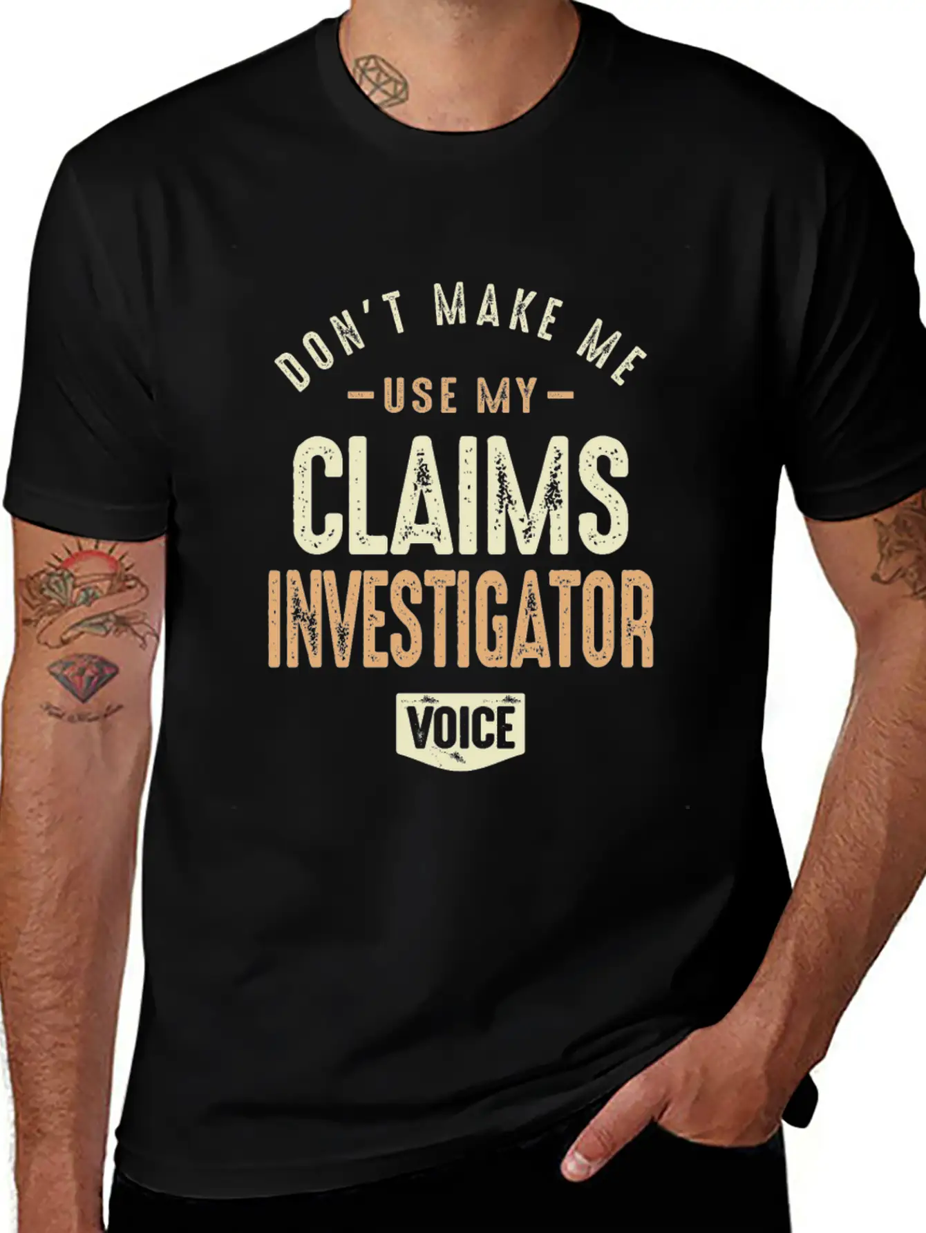Claims Investigator Voice Basic Graphic T-Shirt ¨C Daily Comfort In Soft Cotton