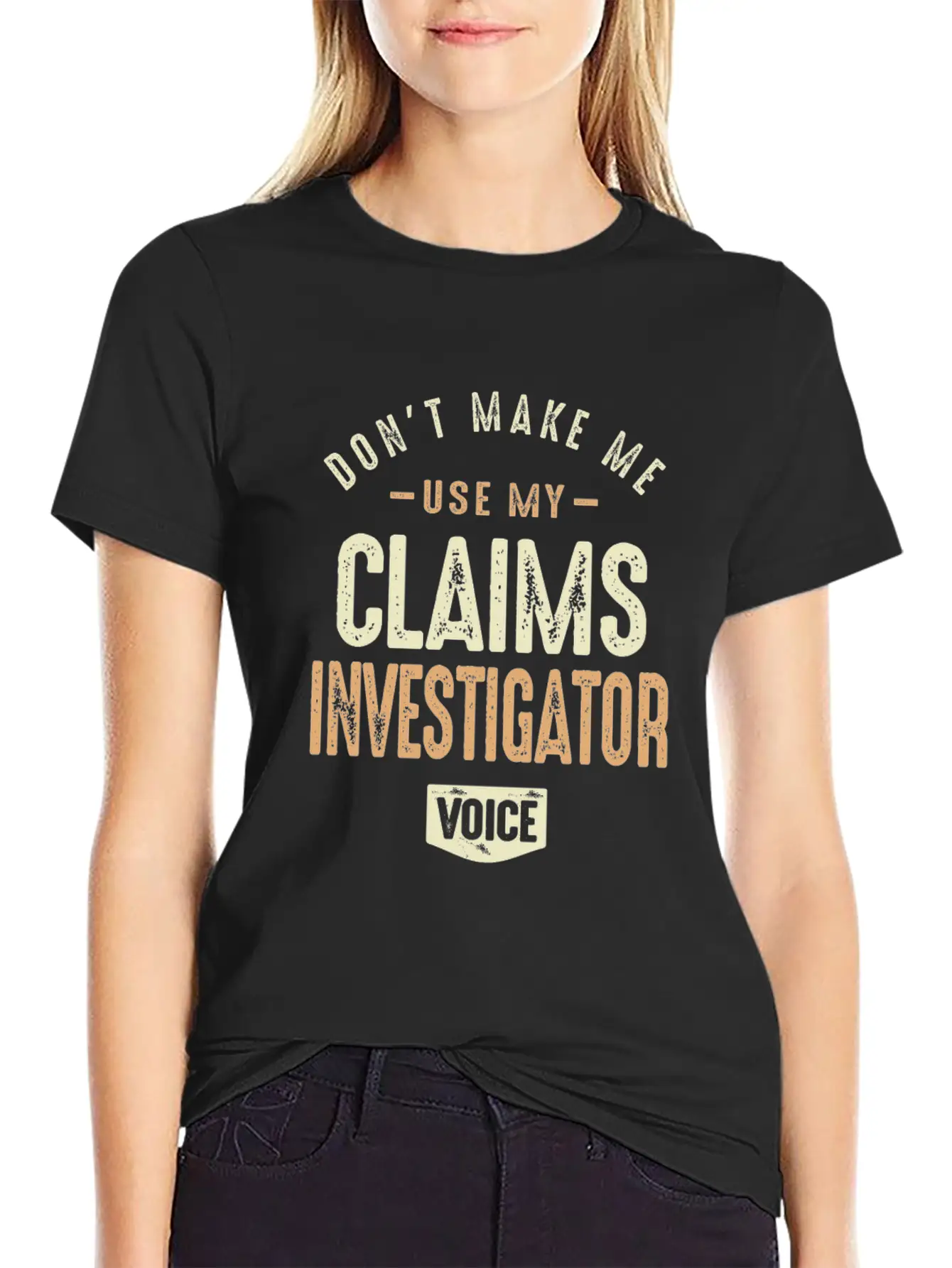 Claims Investigator Voice Basic Graphic T-Shirt ¨C Daily Comfort In Soft Cotton