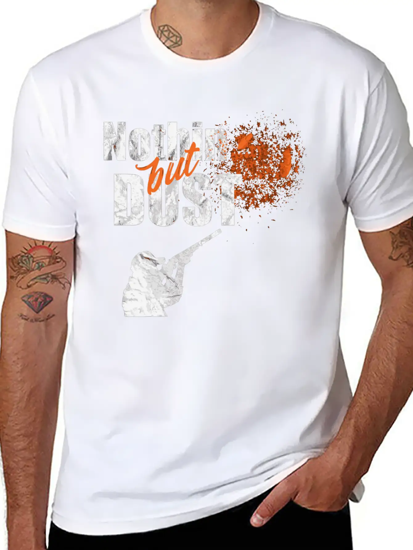 Clay Target Shooting Nothing But Dust Trap Skeet C Basic Graphic T-Shirt ¨C Daily Comfort In Soft Cotton