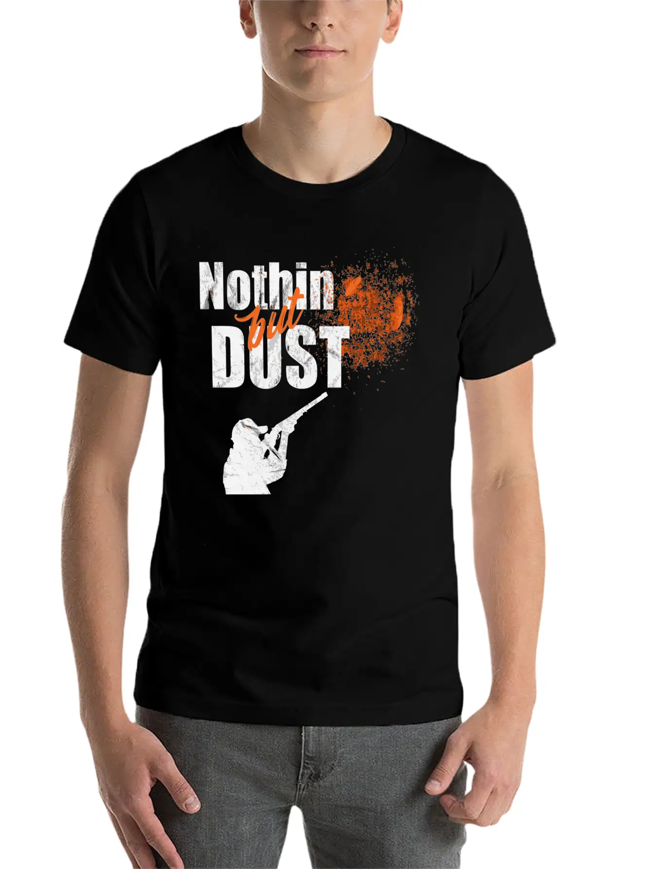 Clay Target Shooting Nothing But Dust Trap Skeet C Basic Graphic T-Shirt ¨C Daily Comfort In Soft Cotton