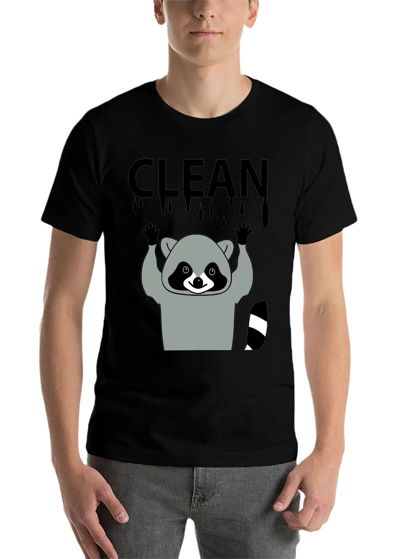 Clean Raccoon Soft Cotton Short Sleeve Tee ¨C Unisex Wardrobe Staple