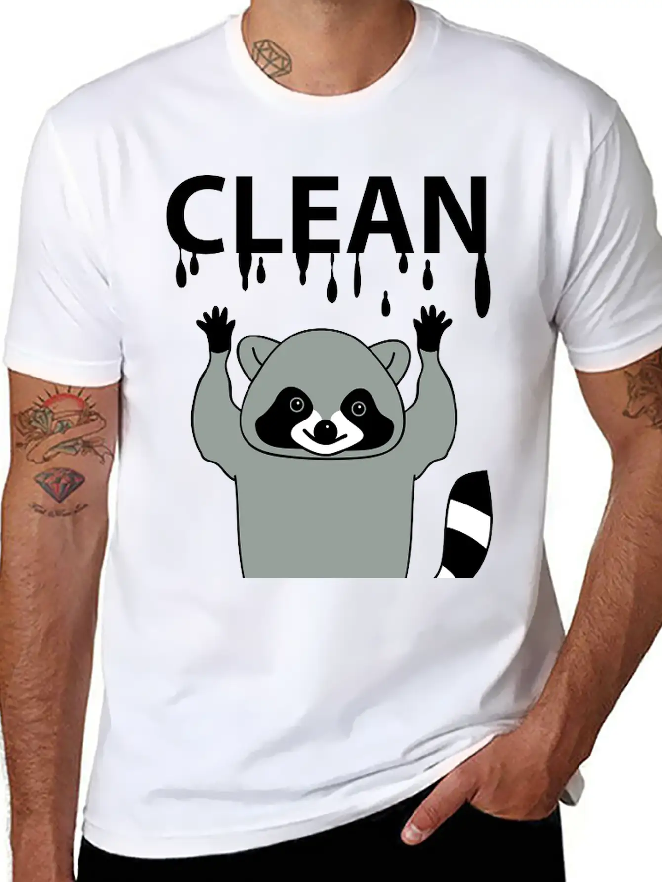 Clean Raccoon Soft Cotton Short Sleeve Tee ¨C Unisex Wardrobe Staple