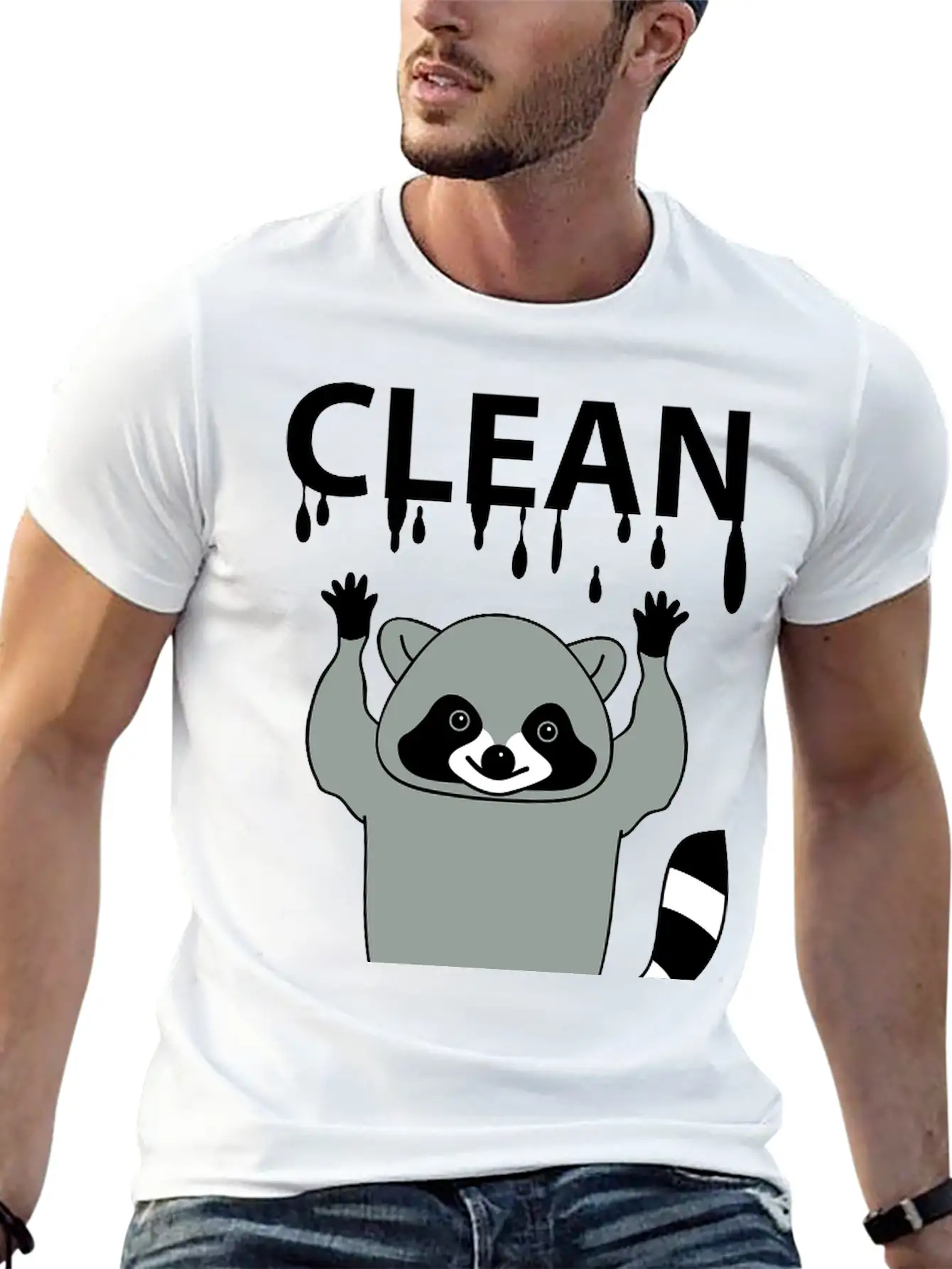 Clean Raccoon Soft Cotton Short Sleeve Tee ¨C Unisex Wardrobe Staple